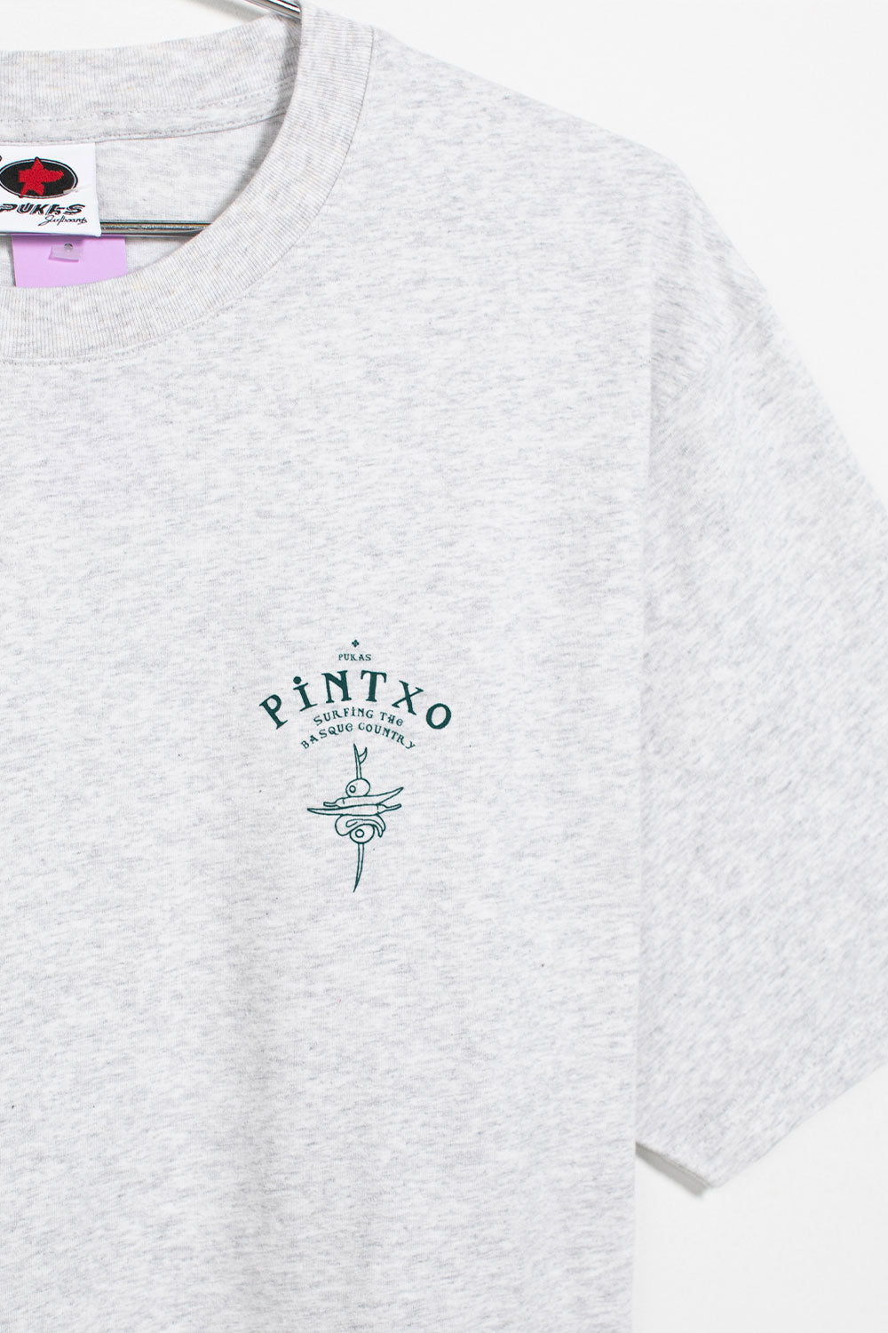PUKAS SURF SHOP - PINTXO TEE - HEATHER GREY