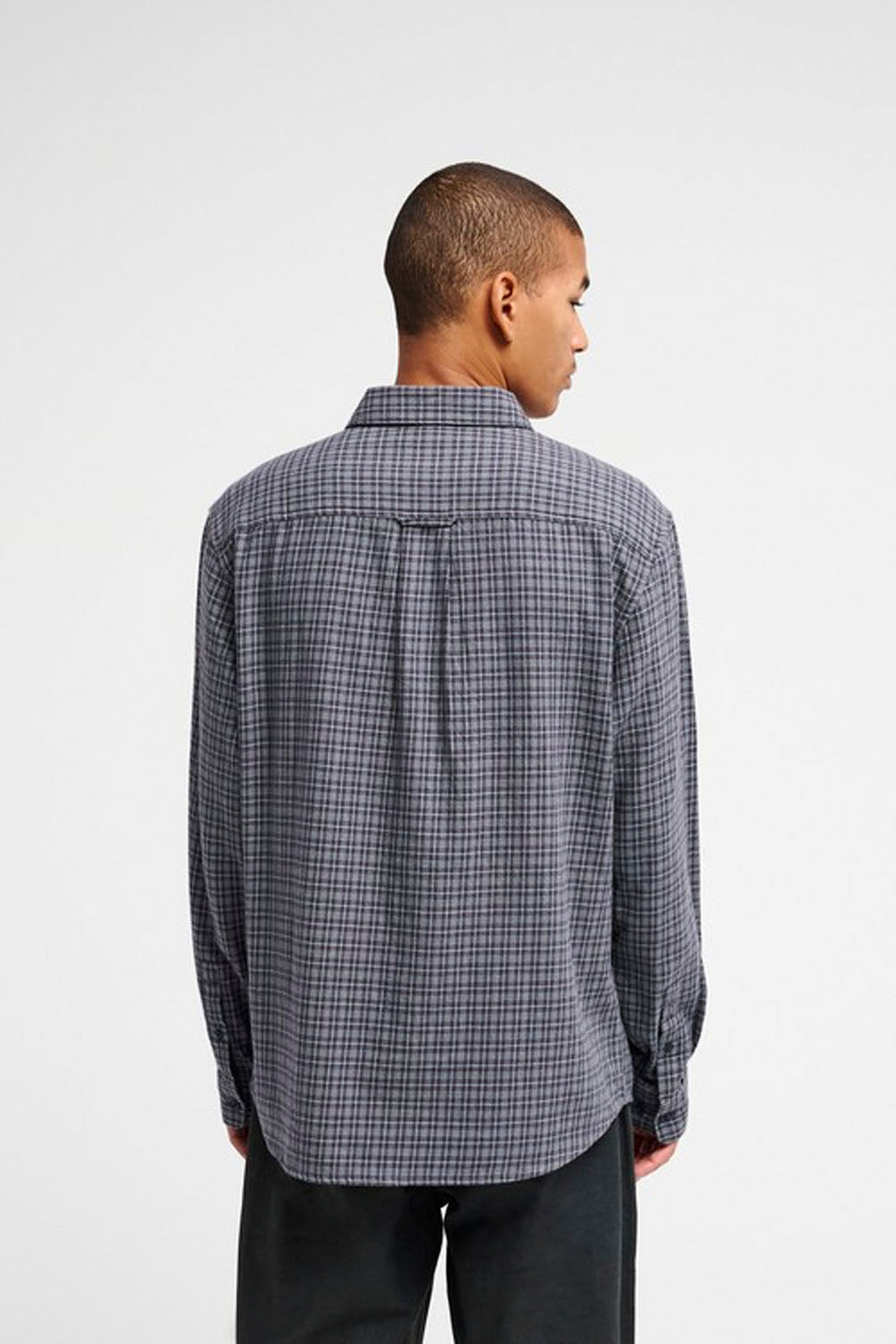 RVCA - HUGUES MICRO CHECKS SHIRT - MOODY BLUE
