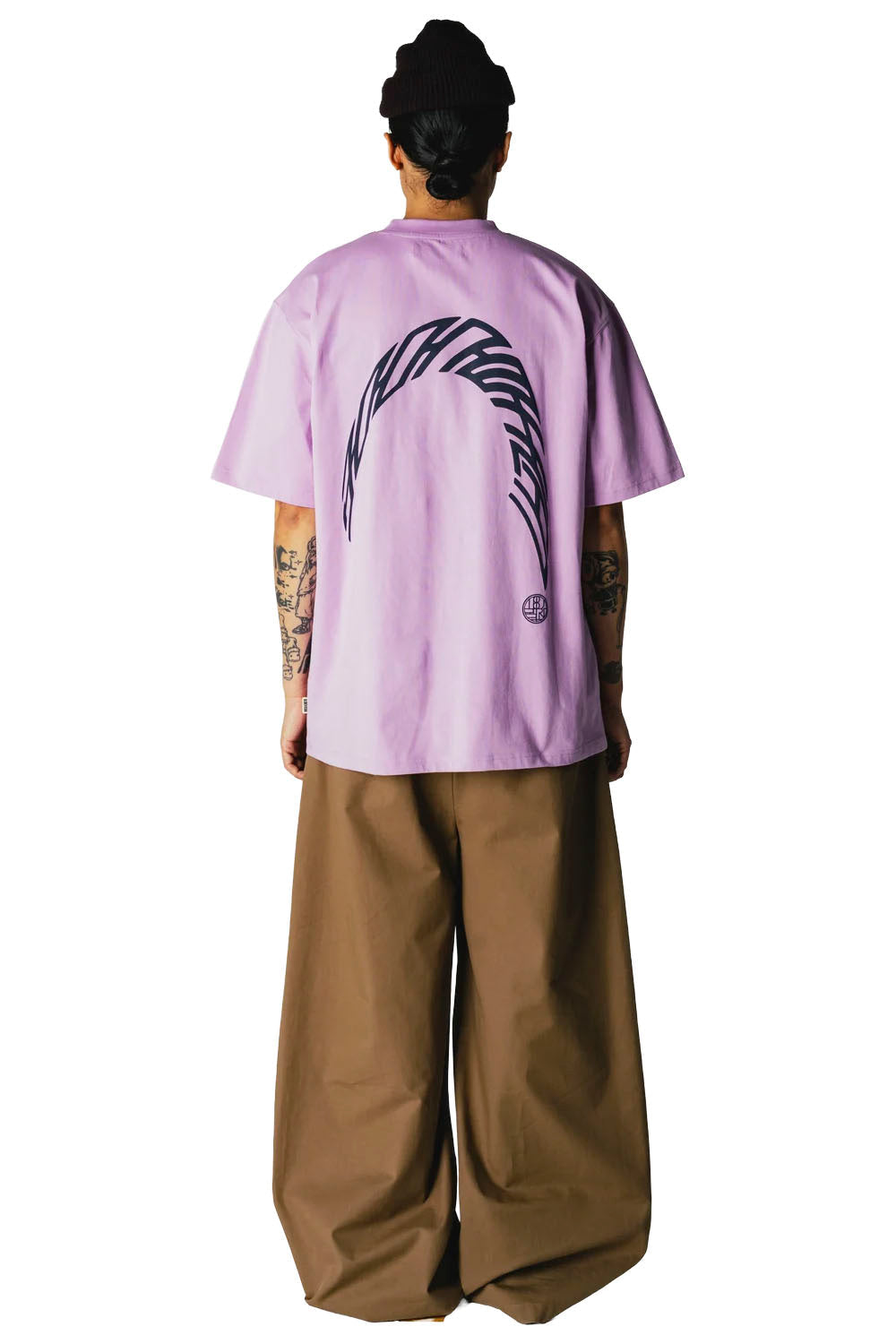 WOODBIRD - WBBAINE WARP TEE - DUSTY VIOLET