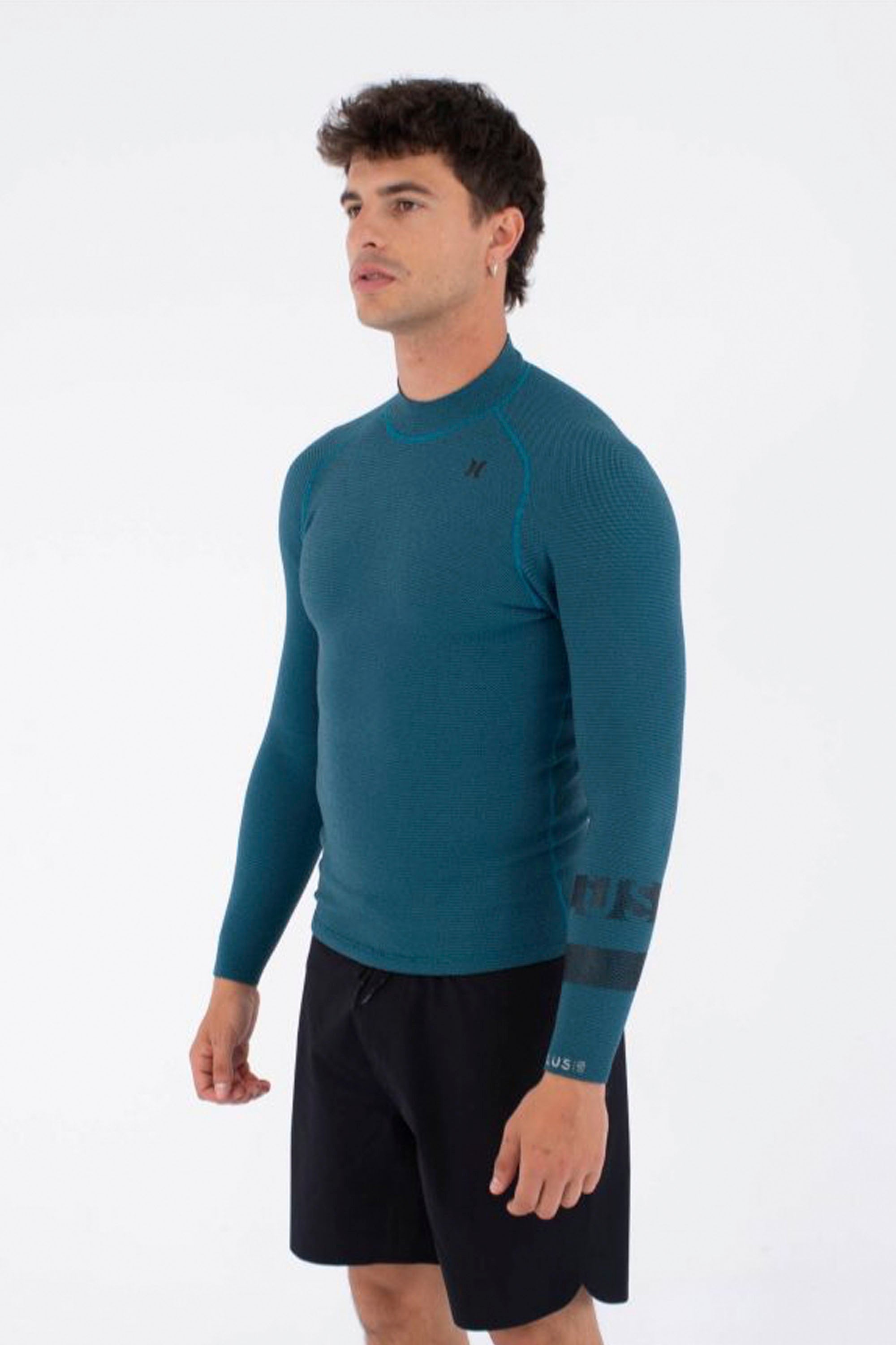 HURLEY - PLUS JACKETS TEXTURE - 1.5/1MM - LONG SLEEVE - BLACK/SKY BLUE - MAN