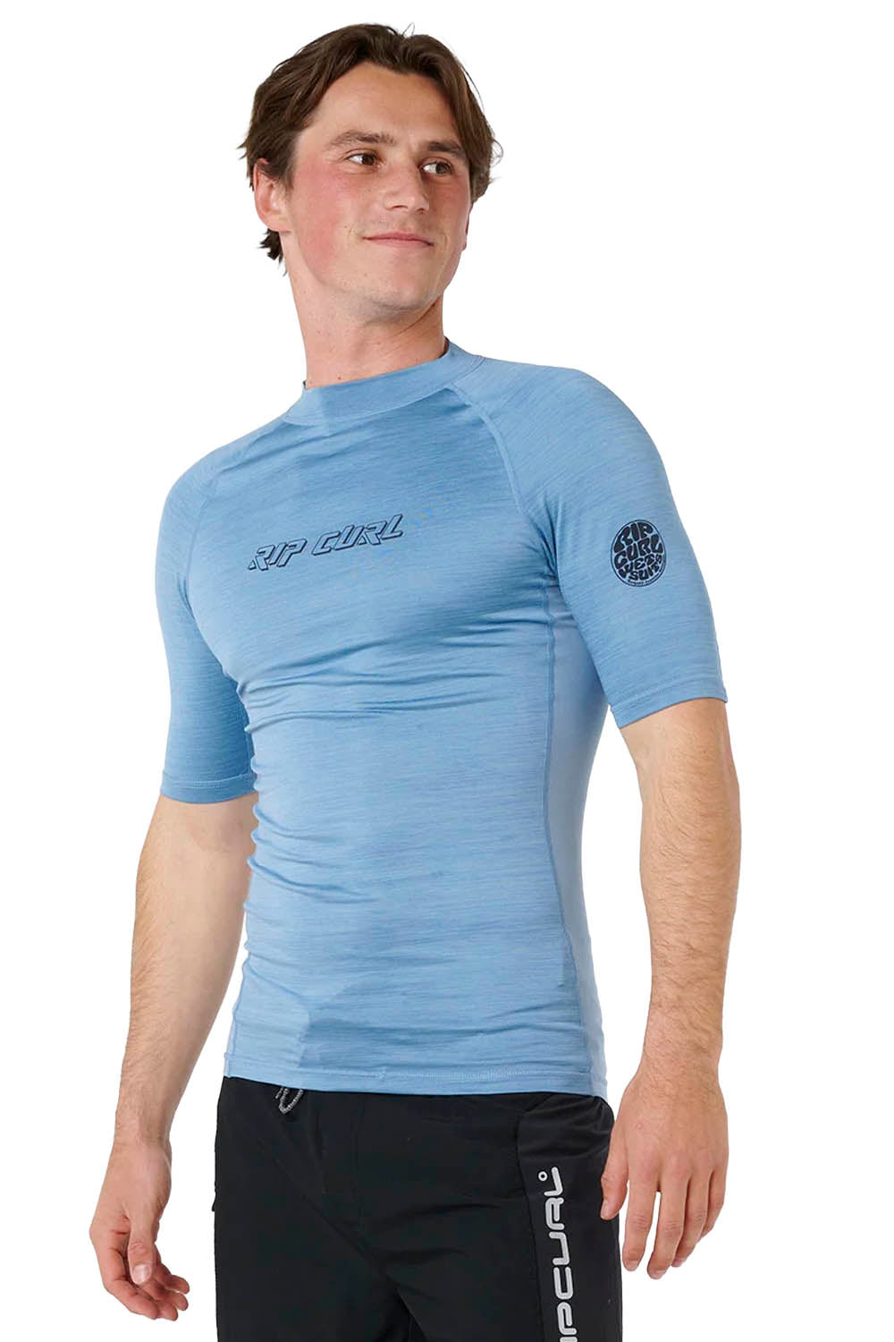 RIP CURL - DAWN PATROL UPF PERF - SHORT SLEEVE - FADED DENIM - MAN