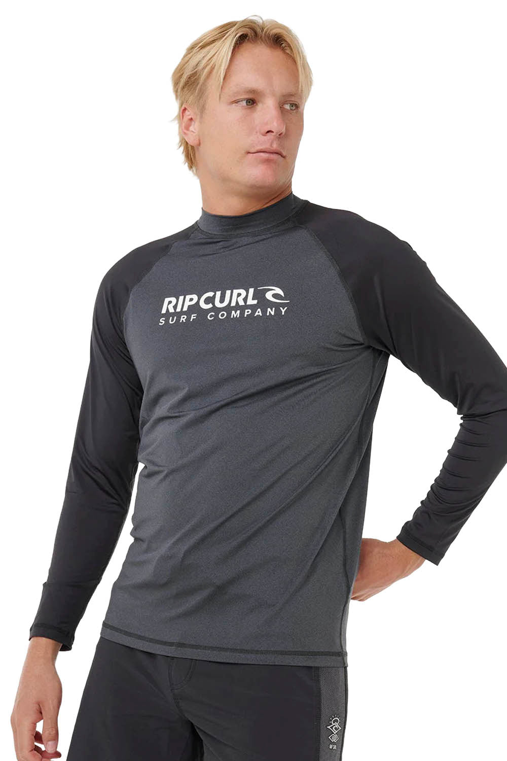RIP CURL - SHOCK UPF - LONG SLEEVE - BLACK MARLE - MAN
