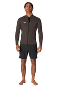 VISSLA - SOLID SETS JACKET - 2MM - LONG SLEEVE - DARK EARTH - MAN