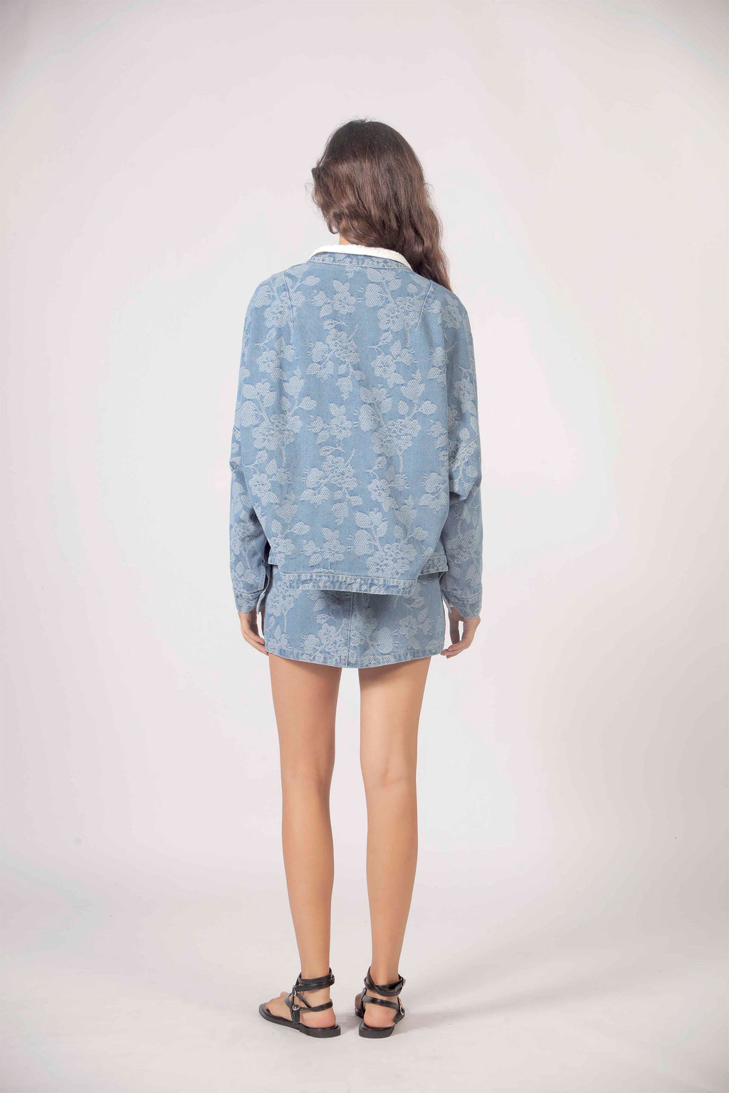 THE KORNER - DENIM FLOWERS JACKET