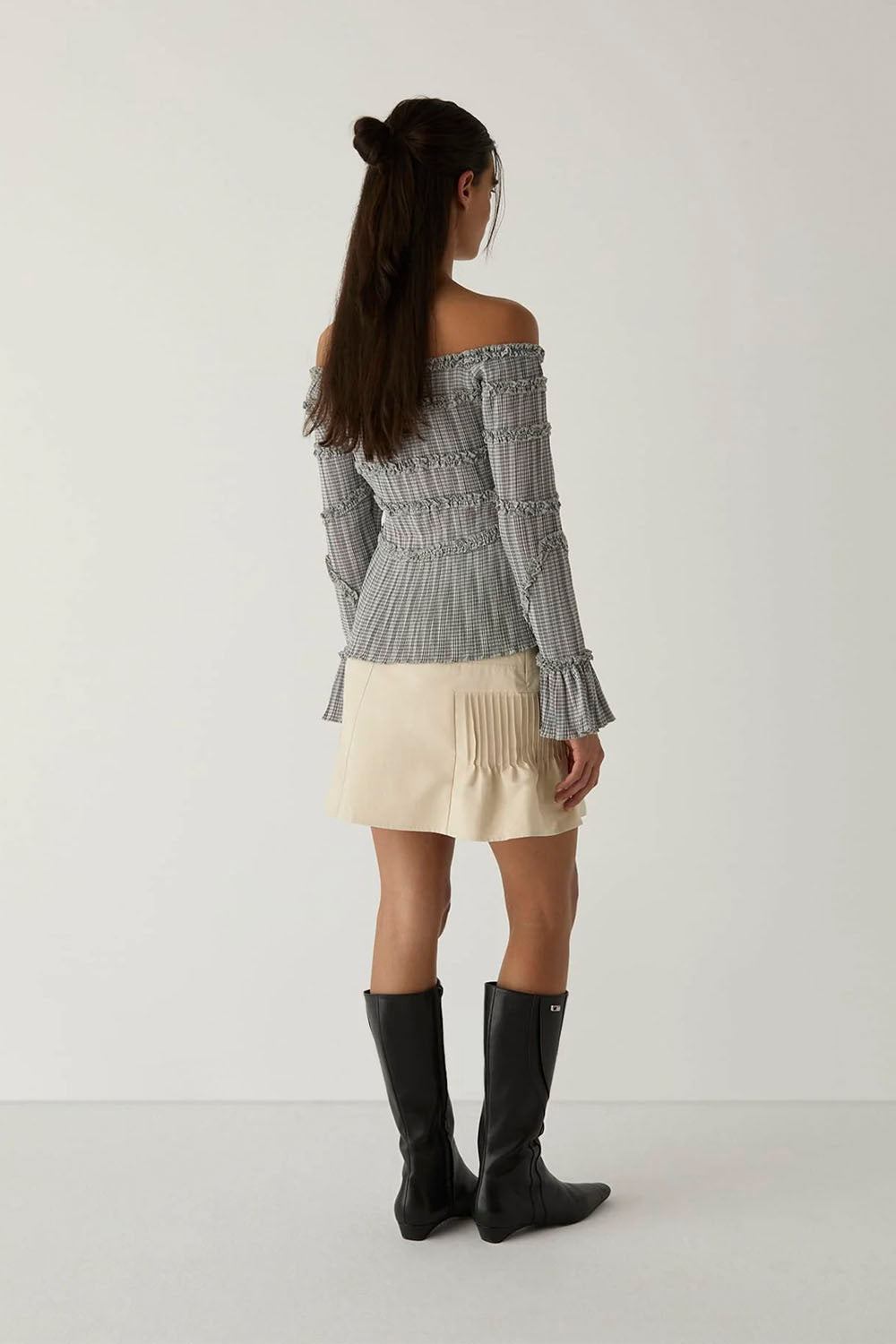 LAAGAM - PETRA SQUARED TEXTURED BLOUSE