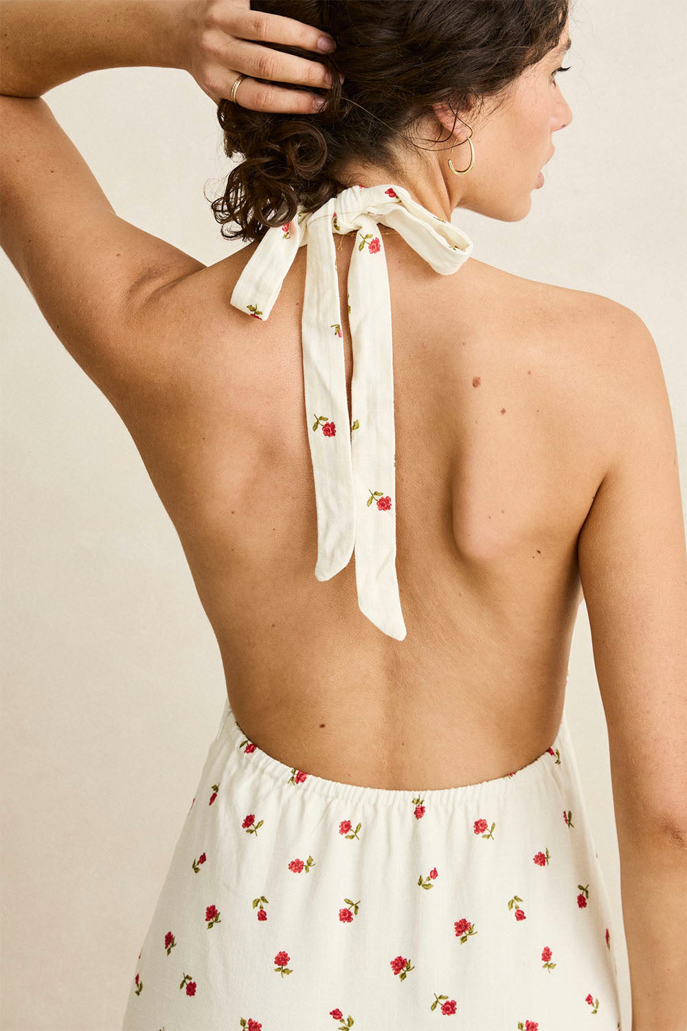 RHYTHM - MILA FLORAL HALTER NECK MAXI DRESS