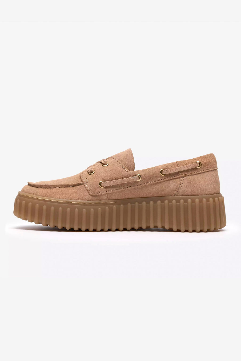 CLARKS - TORNHILL BOAT - BEIGE SUEDE - WOMAN
