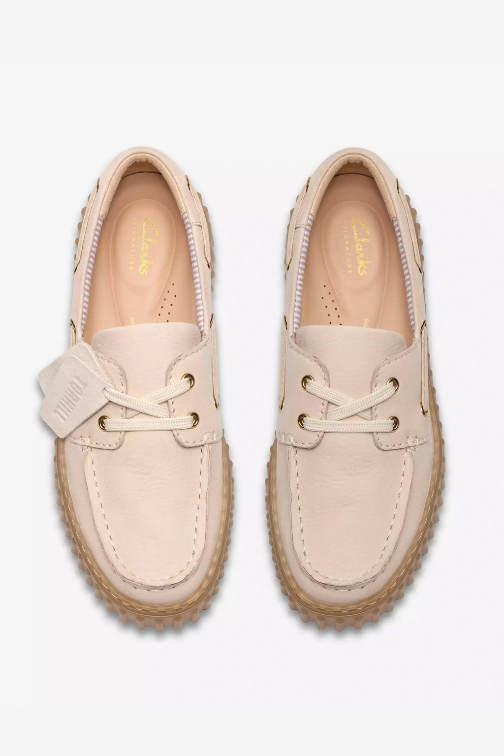 CLARKS - TORNHILL BOAT - CREAM NUBUCK - WOMAN