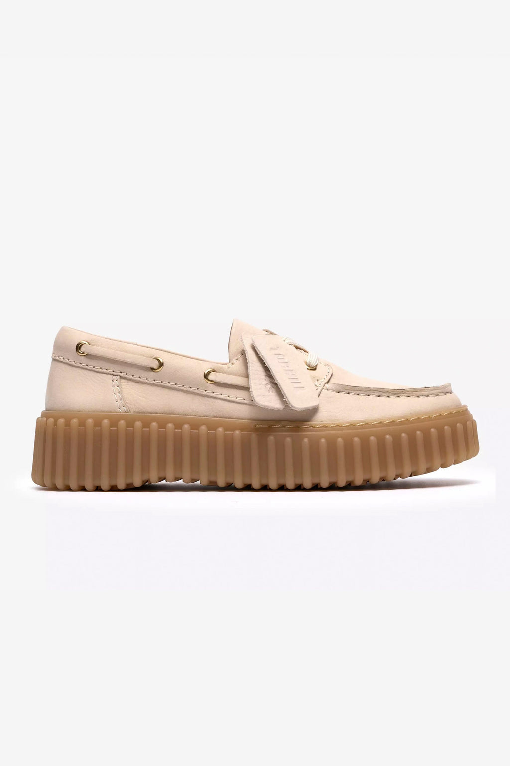 CLARKS - TORNHILL BOAT - CREAM NUBUCK - WOMAN