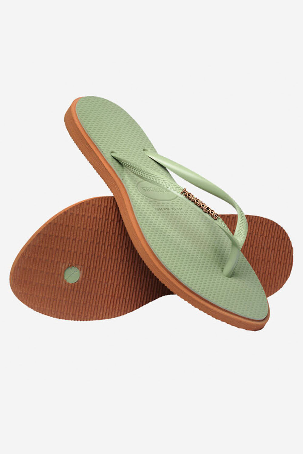 HAVAIANAS - SLIM POINT - RUST SMOKE GREEN - WOMAN