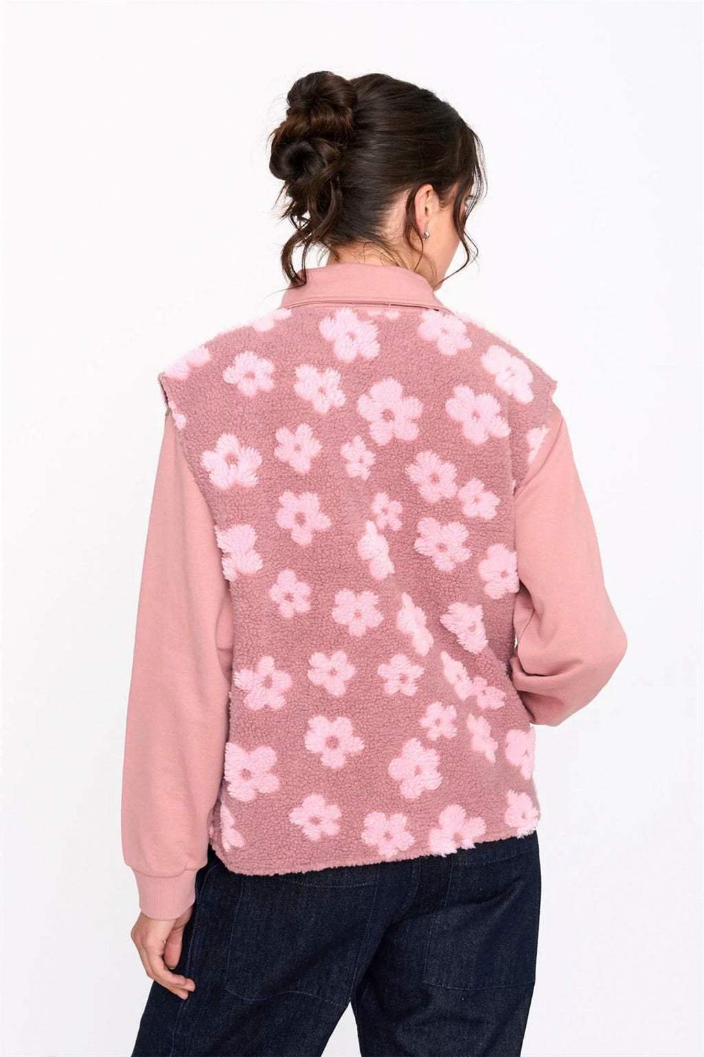 24COLOURS - FLOWERS VEST - ROSE