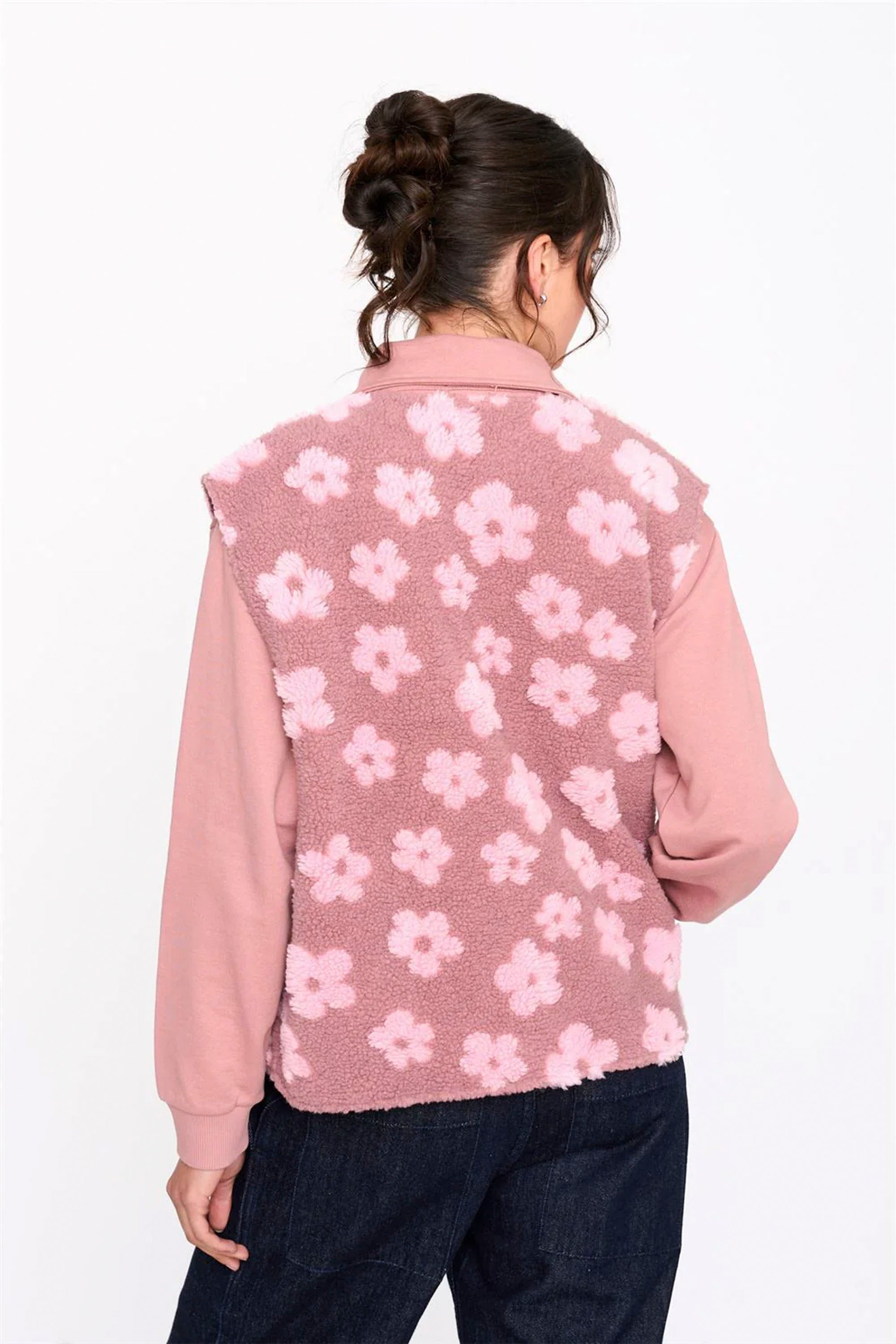 24COLOURS - FLOWERS VEST - ROSE