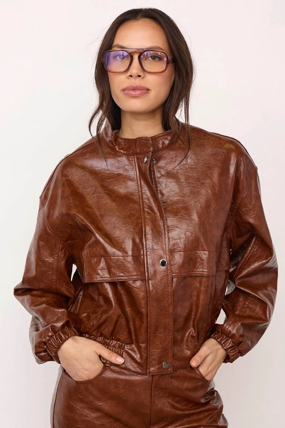 CO´COUTURE - RICHACC BOMBER - COGNAC