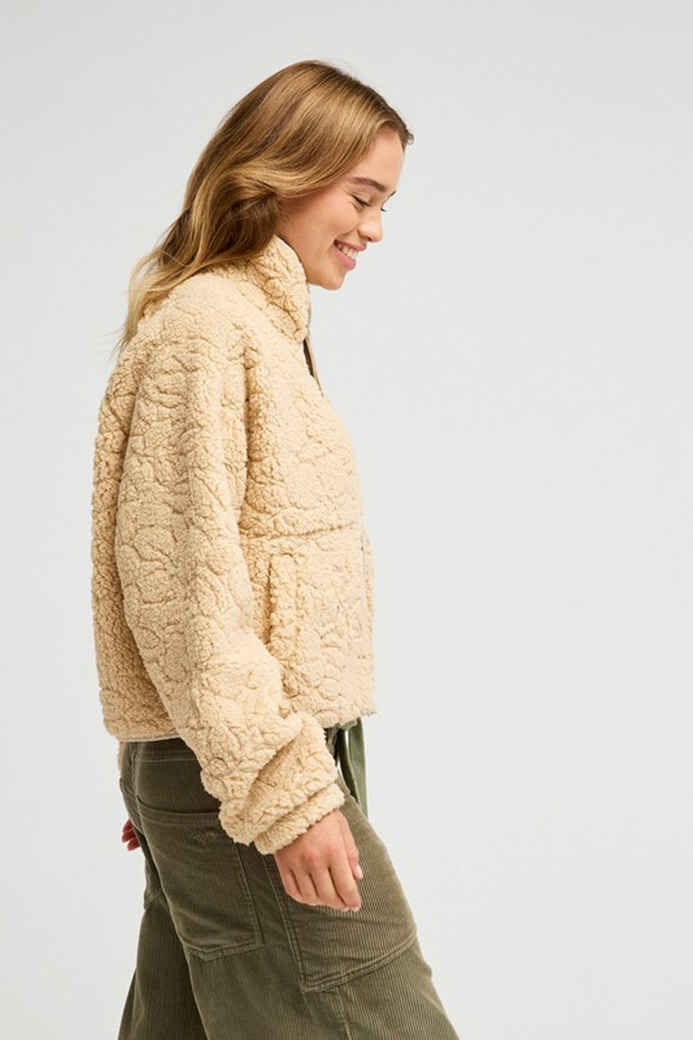 ROXY - BLURRY CLOUD POLAR FLEECE - PEEBLE OUTLINE MO
