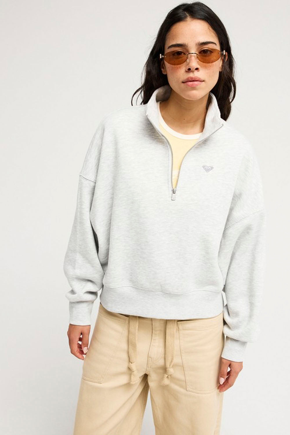 ROXY - EVERFREE FLEECE - LIGHT GREY HEATHER
