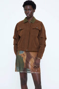 WILD PONY - SUEDE JACKET - BROWN