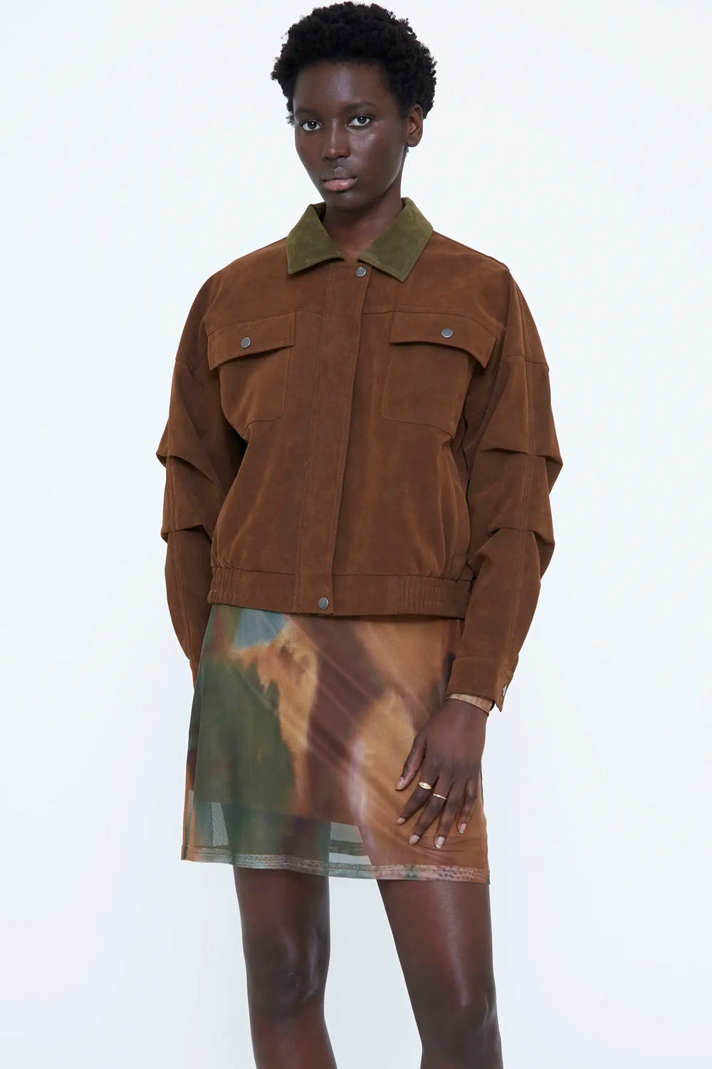 WILD PONY - SUEDE JACKET - BROWN