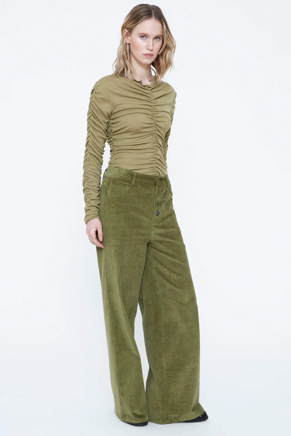 WILD PONY - GREEN CORD PANT