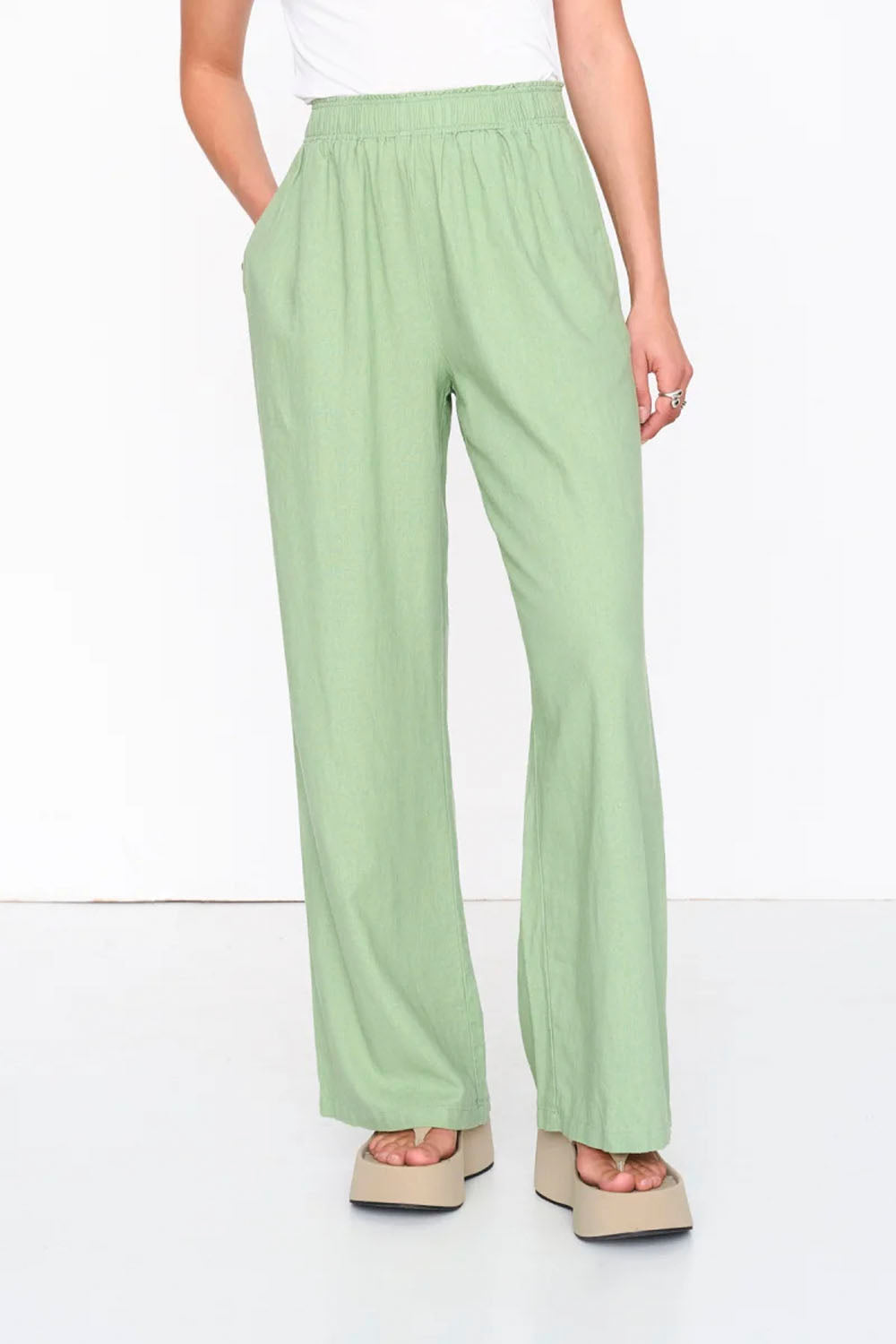 24COLOURS - SUMMER PANTS - GREEN