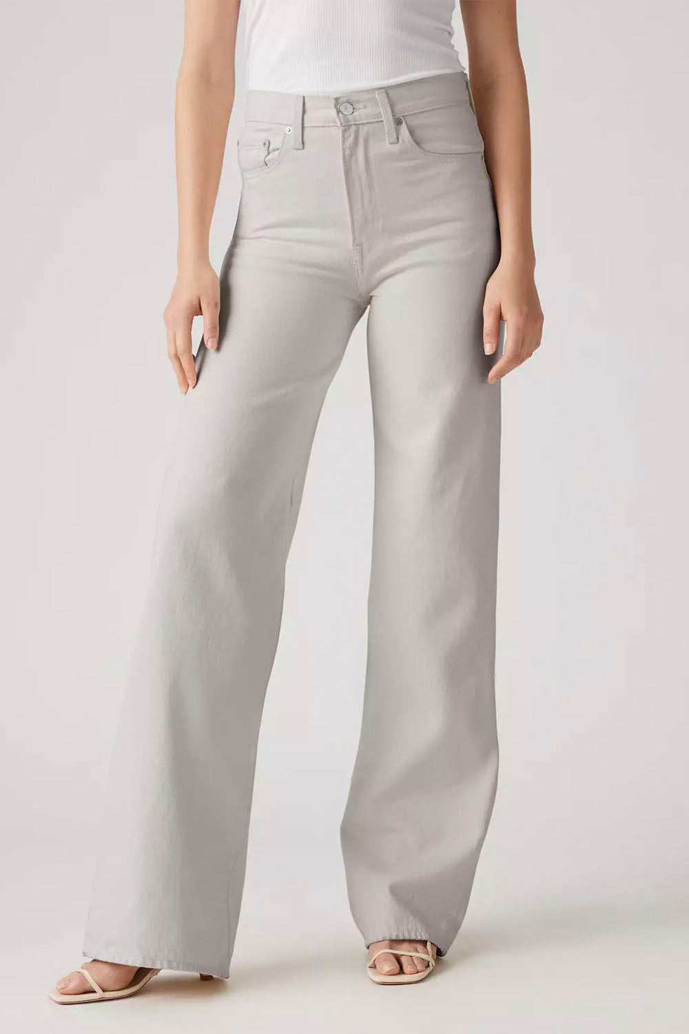 LEVIS - RIBCAGE WIDE LEG PANT - PEBBLED PATH