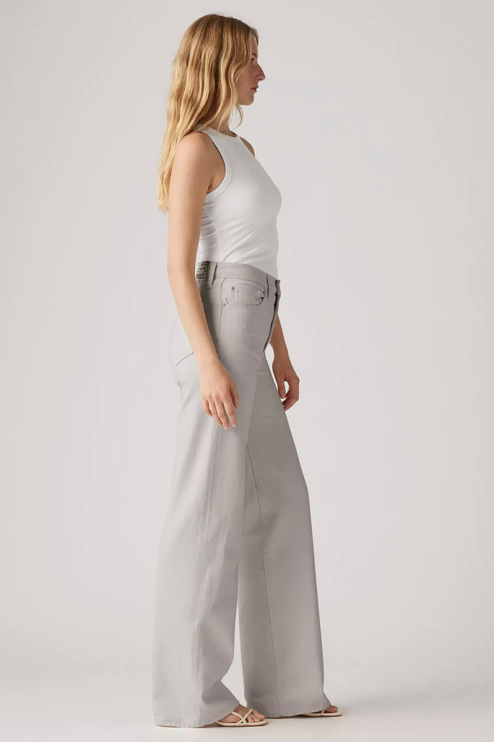 LEVIS - RIBCAGE WIDE LEG PANT - PEBBLED PATH