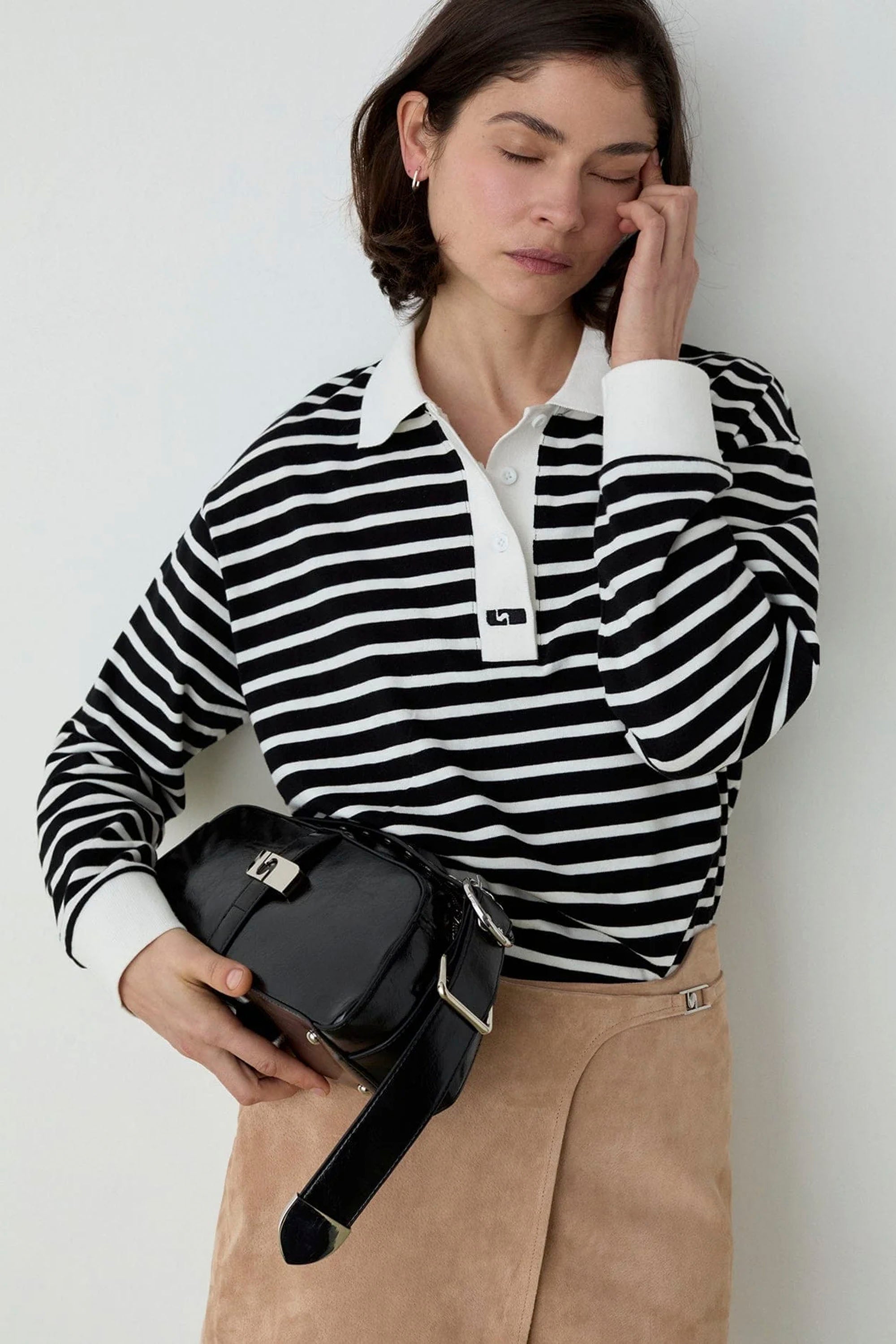 LAAGAM - DUSE STRIPED LONGSLEEVE POLO