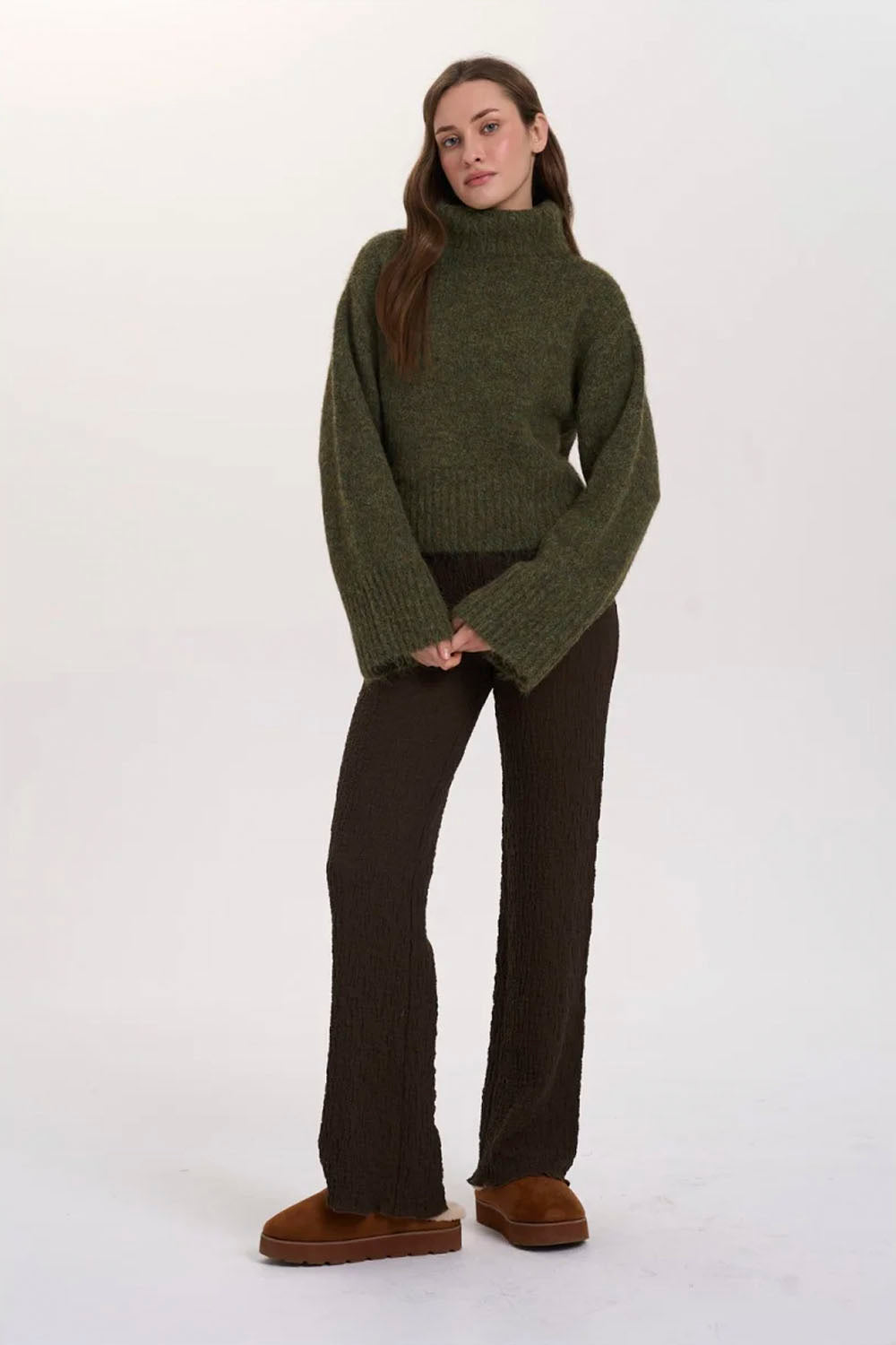 24COLOURS - LONG NECKED KNIT PULLOVER