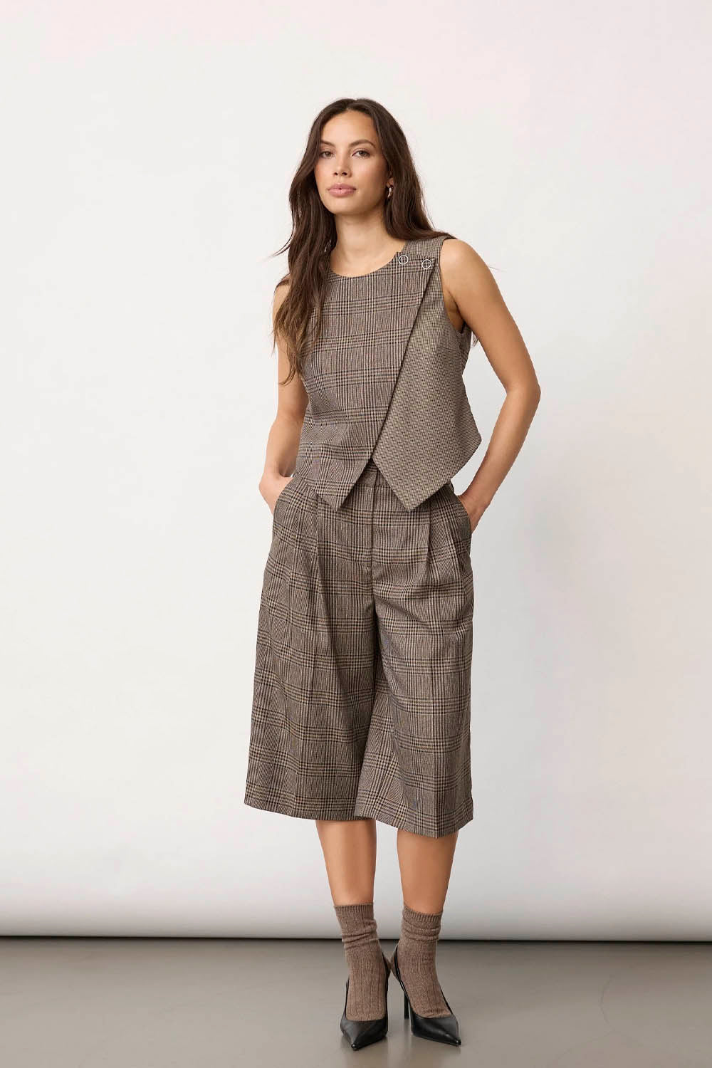 CO´COUTURE - VEYACC CHECK WRAP VEST