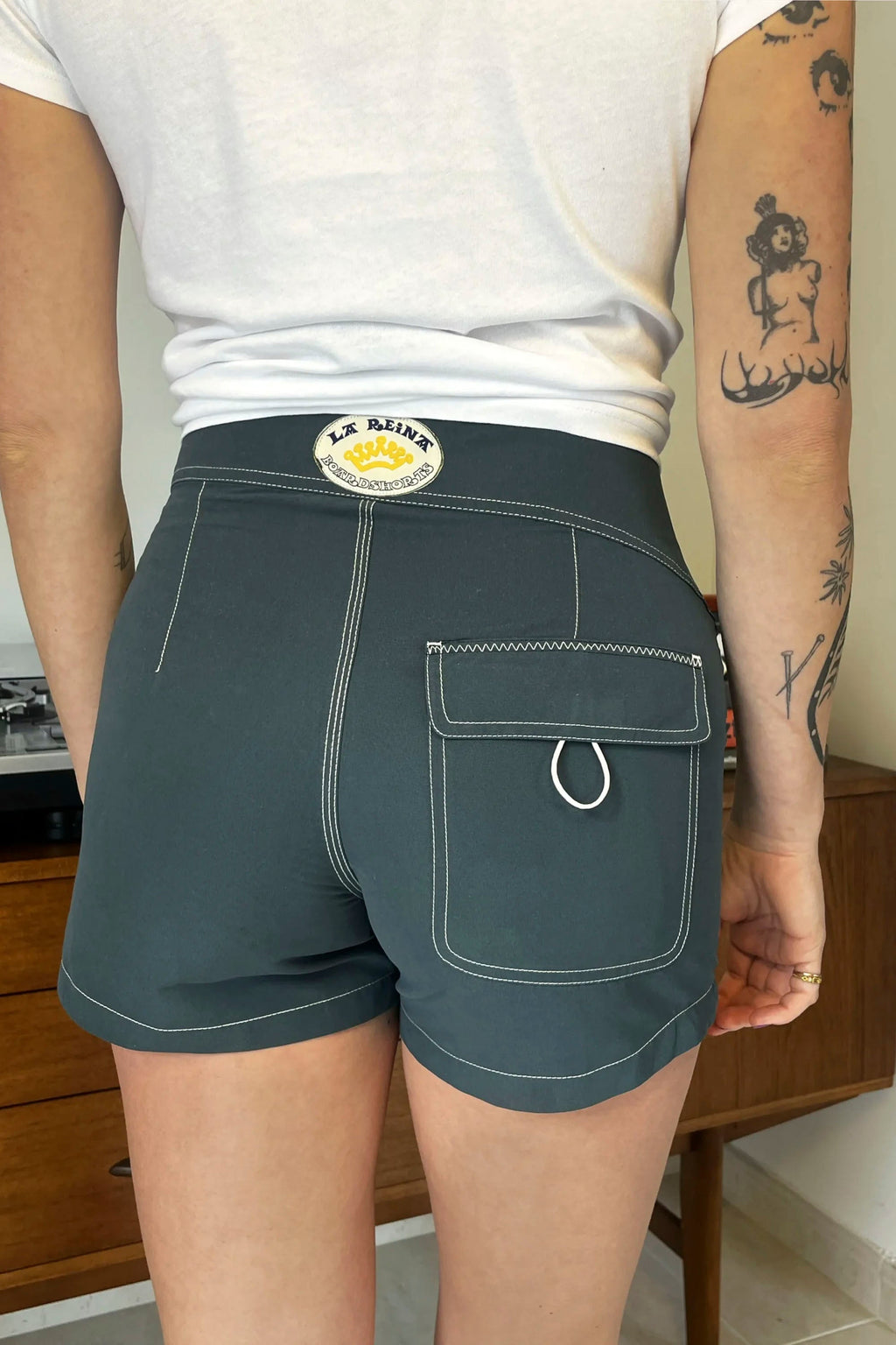 LA REINA BOARDSHORTS - MARINE STRIPES BOARDSHORT - WOMAN