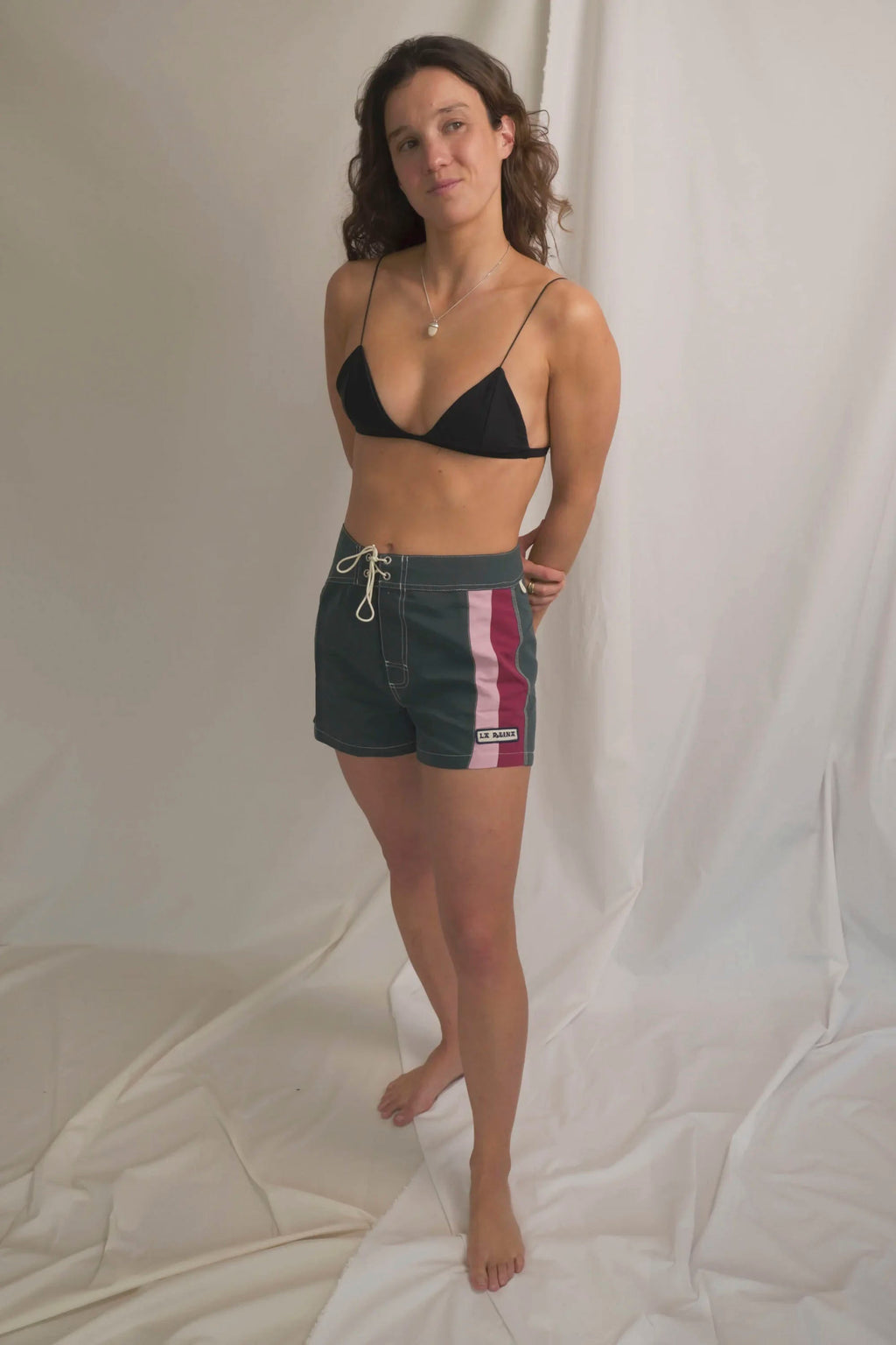 LA REINA BOARDSHORTS - MARINE STRIPES BOARDSHORT - WOMAN