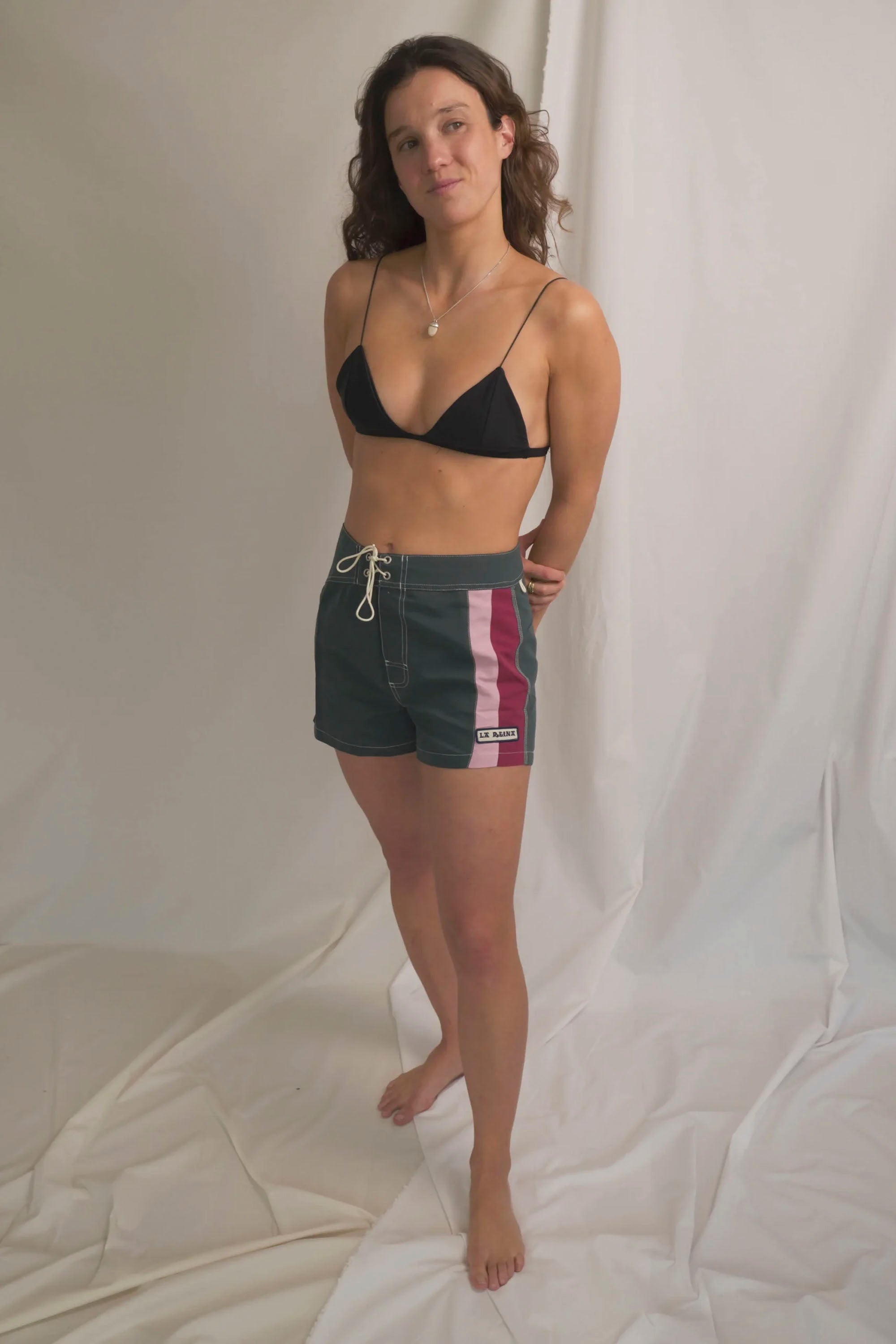 LA REINA BOARDSHORTS - MARINE STRIPES BOARDSHORT - WOMAN