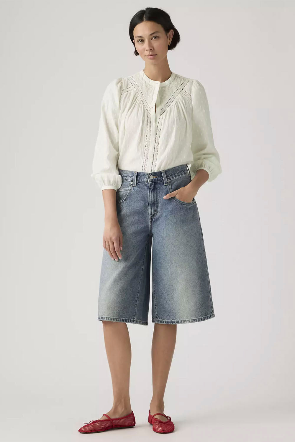 LEVIS - SUPER BAGGY JORT - HAZY  TIMES
