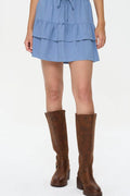 24COLOURS - RUFFLE BLUE SKIRT