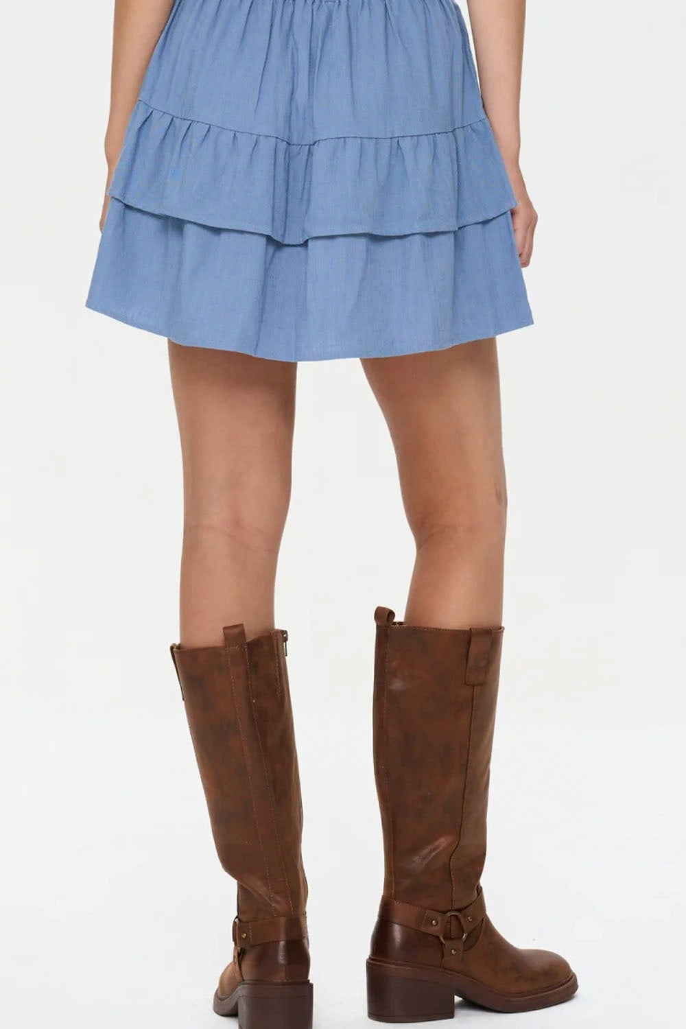24COLOURS - RUFFLE BLUE SKIRT