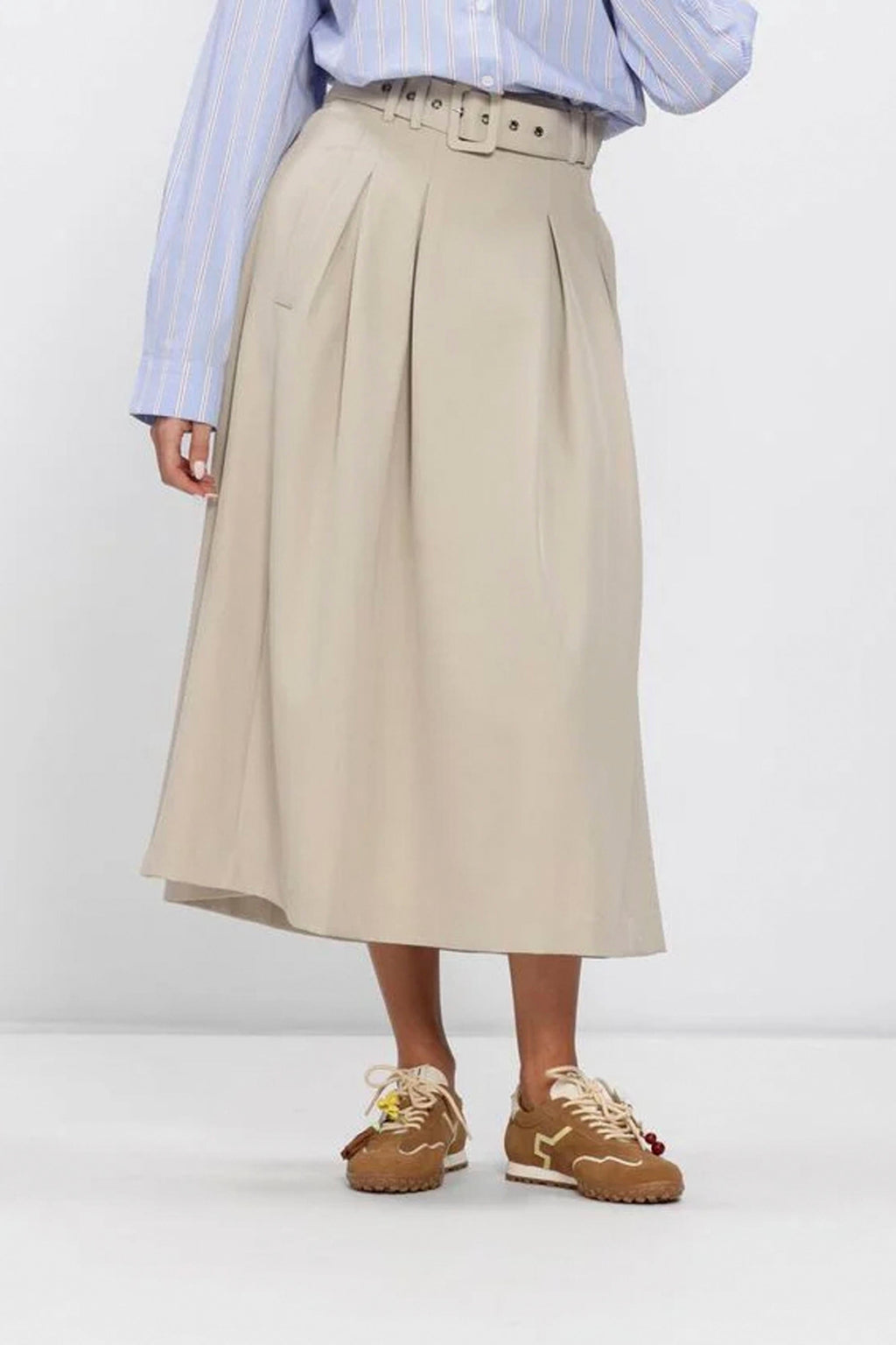 CO´COUTURE - LUNACC BELT PLEAT SKIRT