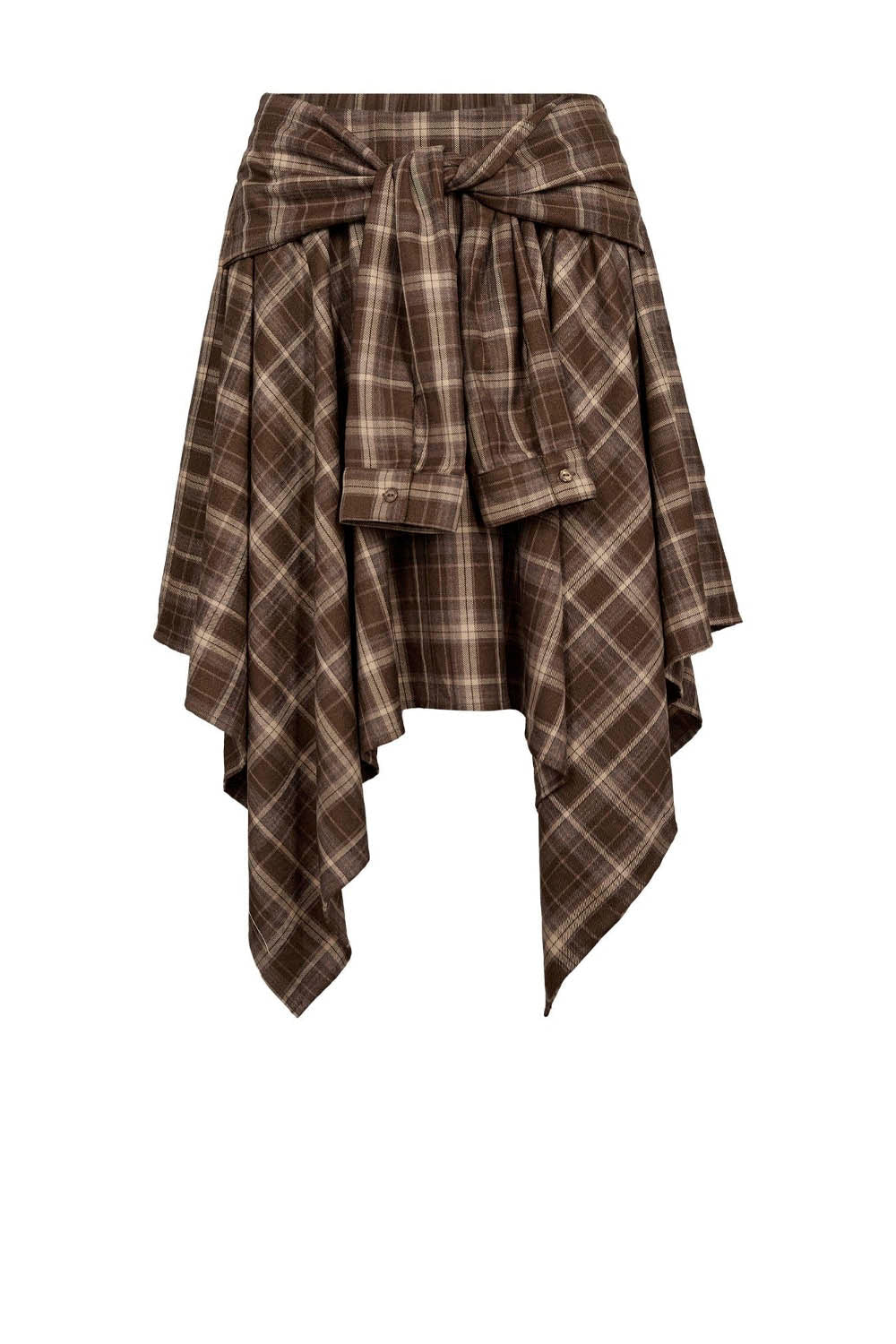 CO´COUTURE - DAGNYCC CHECK TIE SKIRT
