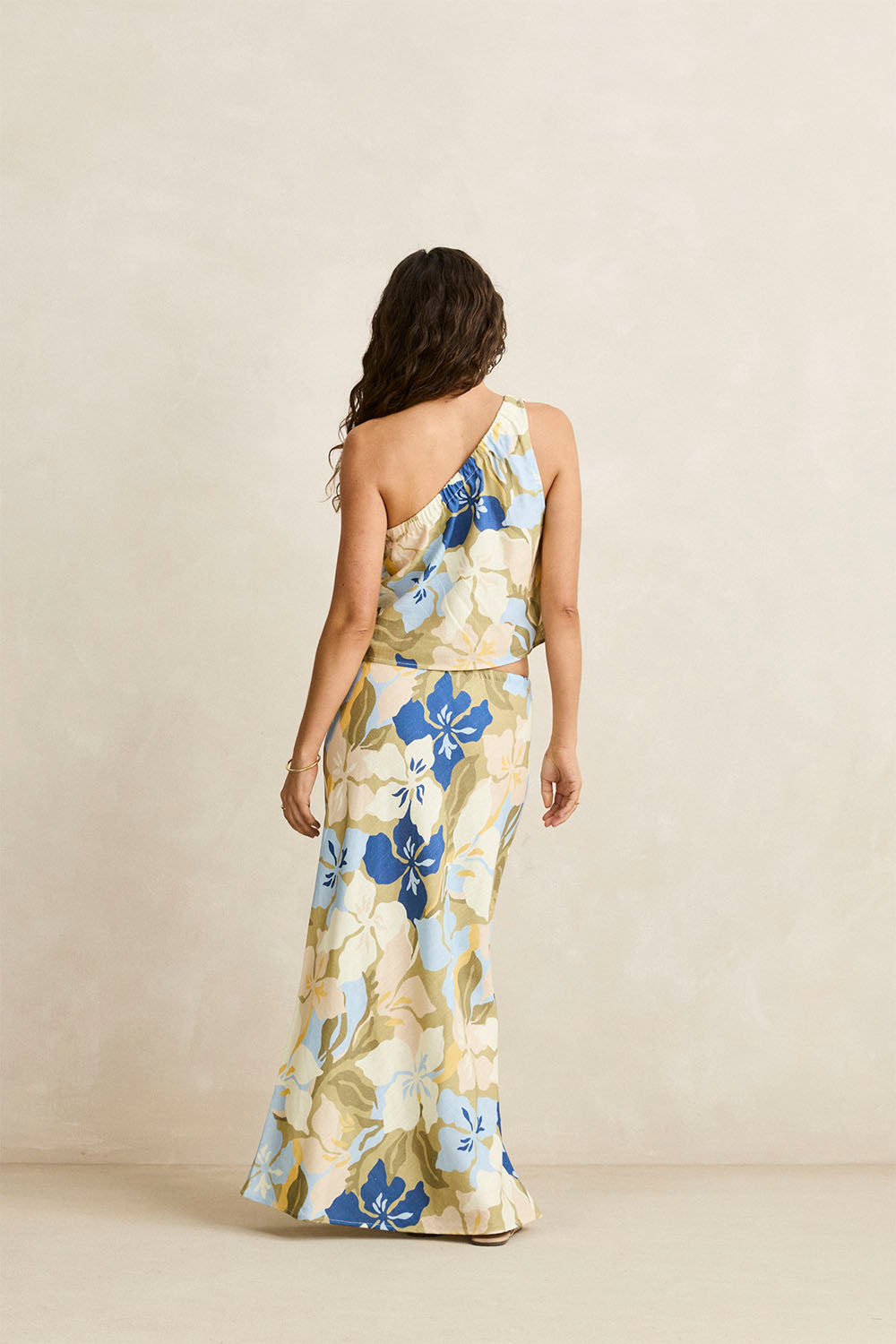 RHYTHM - BLANCA FLORAL BIAS CUT MAXI SKIRT