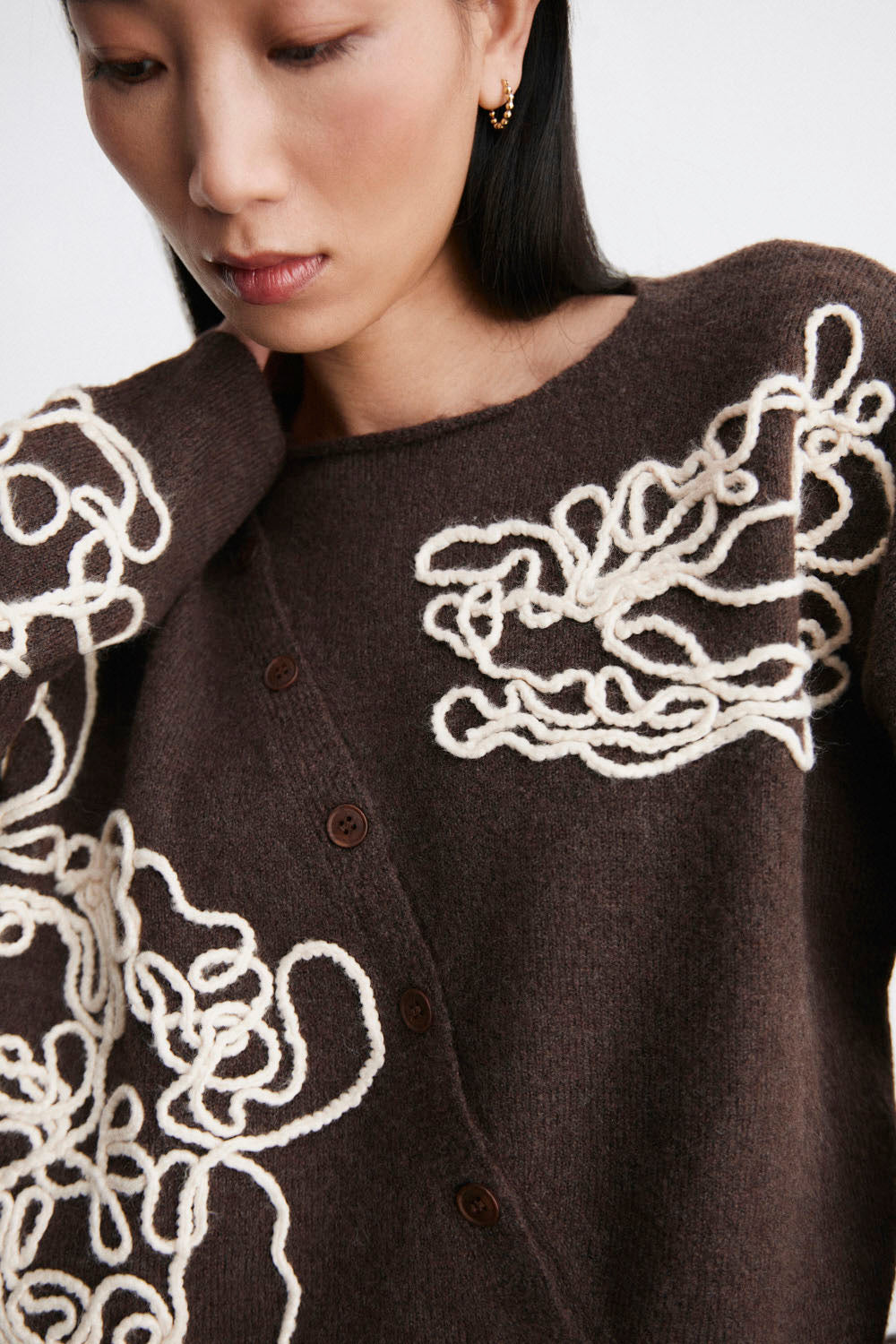 MUS & BOMBON - ERIAS CARDIGAN - CHOCOLATE
