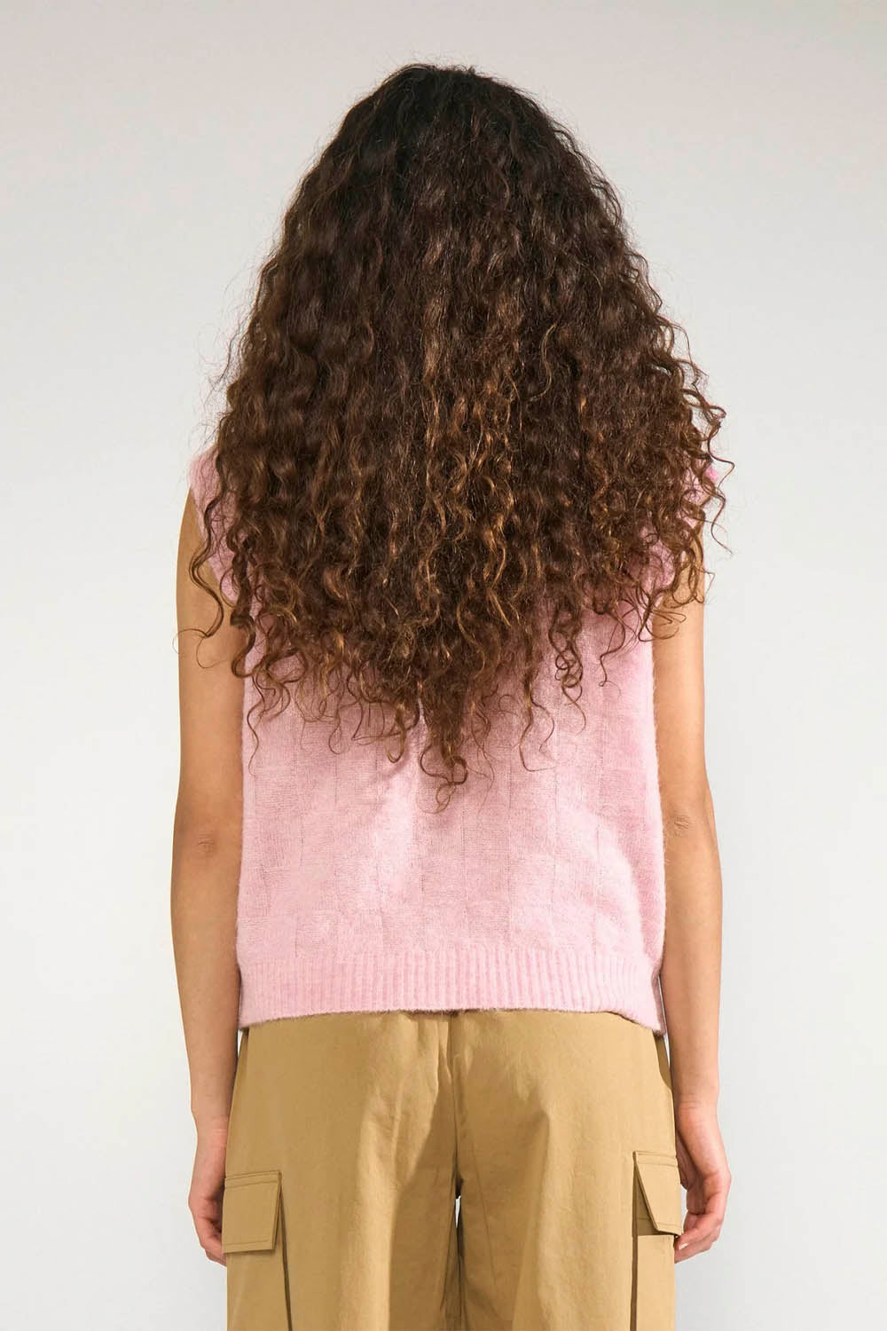 NÜMPH - NURIETTE CHECK VEST - PINK LADY