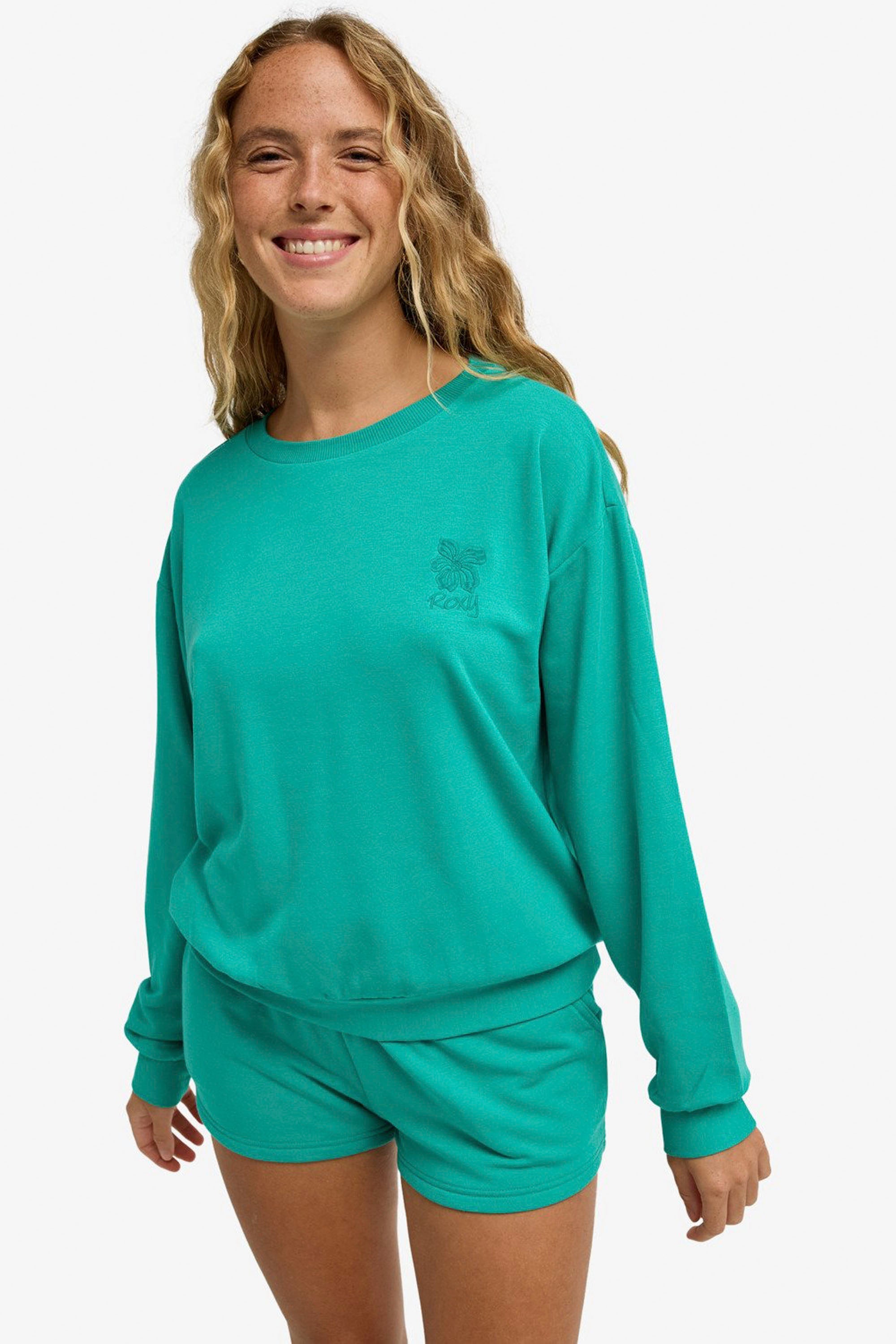 ROXY - SURFING BY MOONLIGHT SWEATER - SEA GREEN