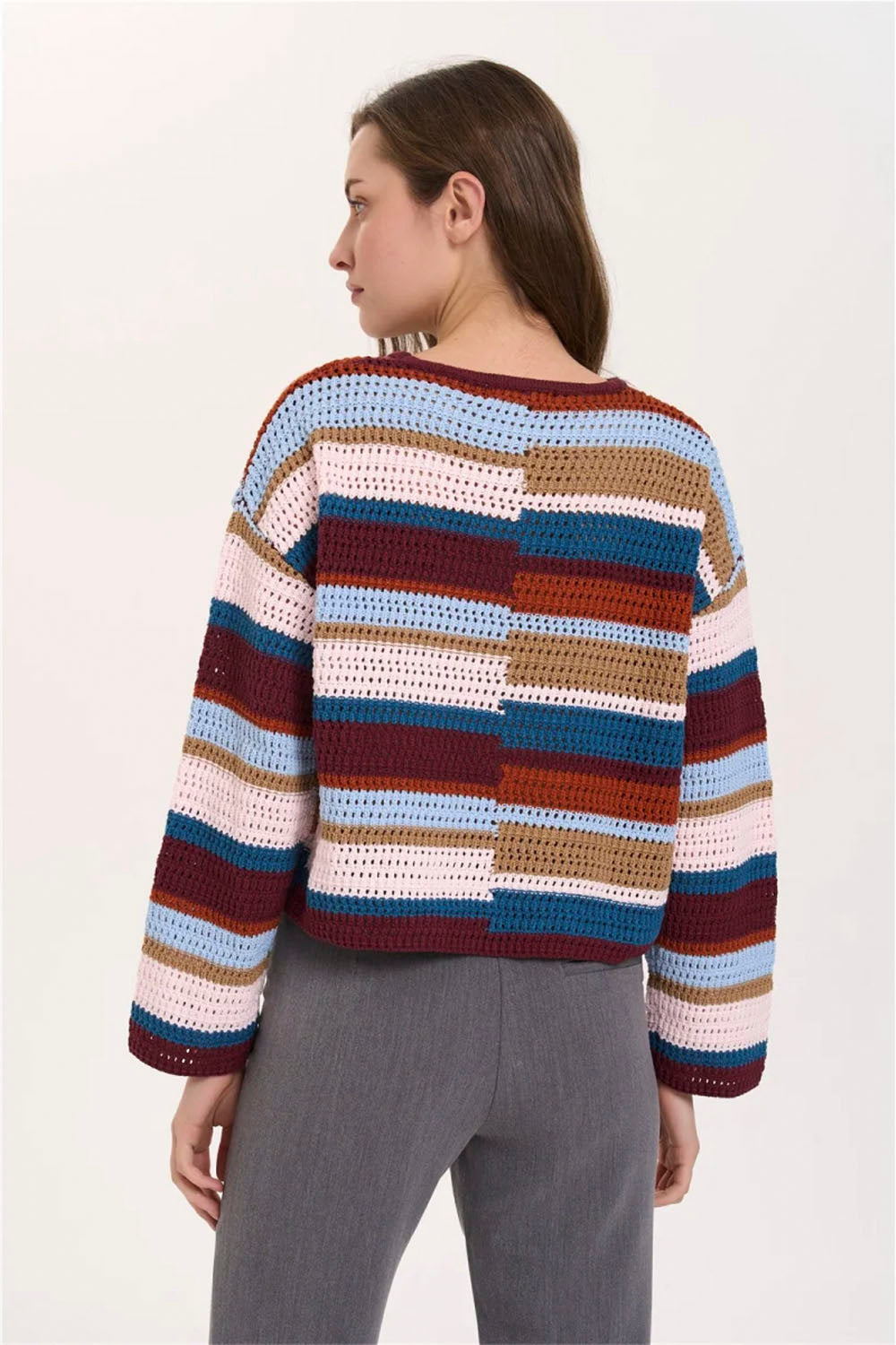 24COLOURS - MULTICOLOR STRIPES SWEATER