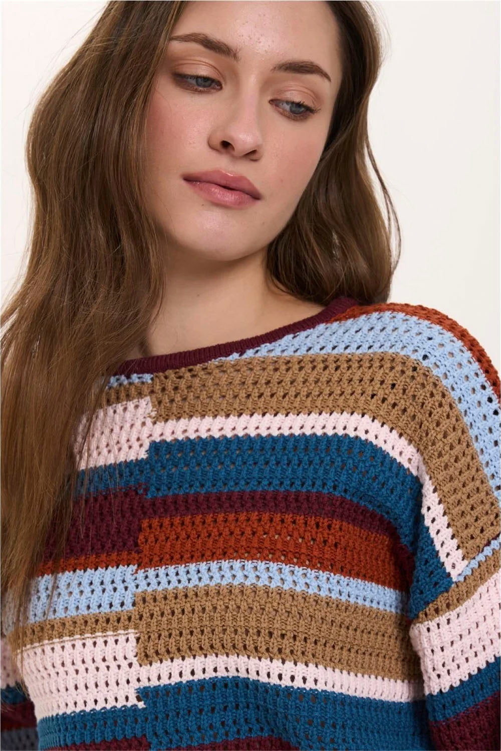 24COLOURS - MULTICOLOR STRIPES SWEATER