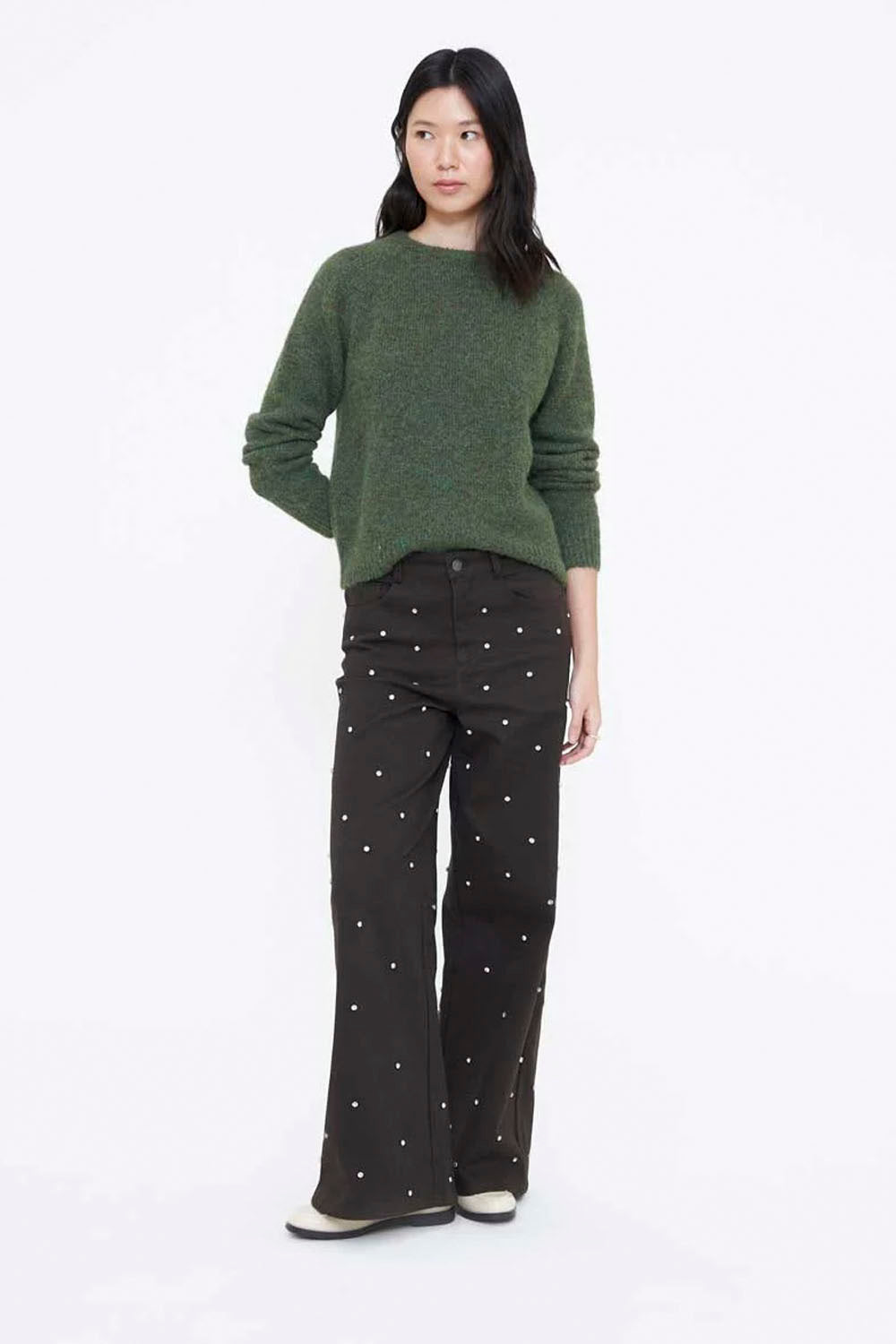 WILD PONY - DARK GREEN SWEATER