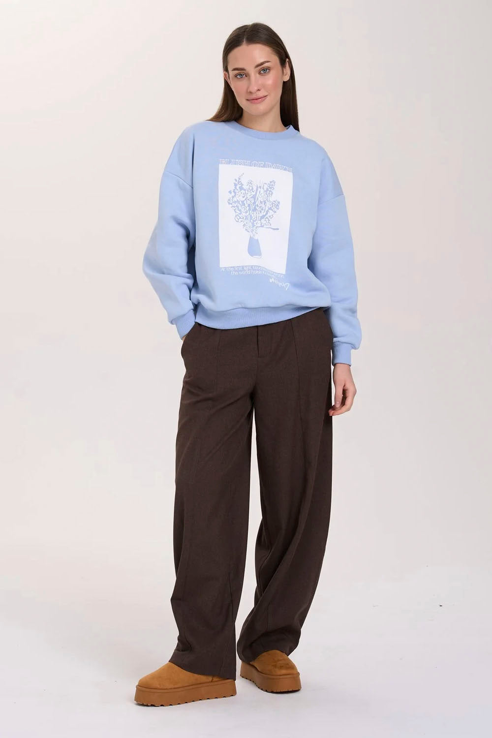 24COLOURS - BLUSH SWEATSHIRT - BLUE