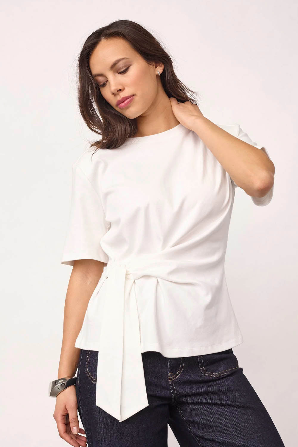 CO´COUTURE - ORIANECC PLEAT TIE TEE