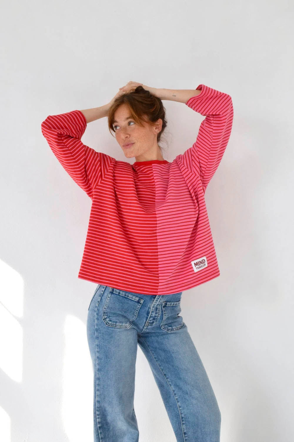 MIND TRAVELER BCN - MARIONA LONG SLEEVE TEE - RED PINK