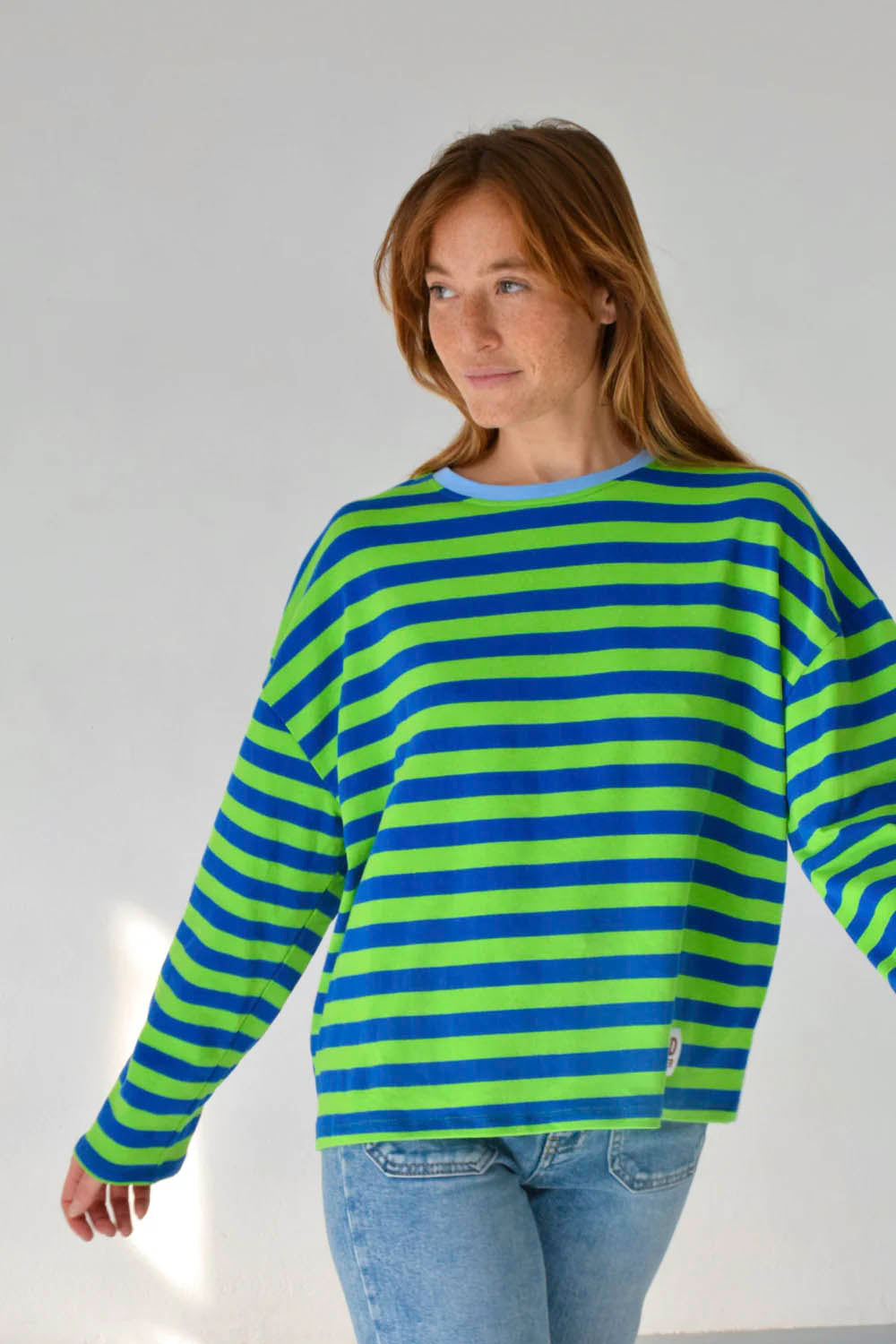 MIND TRAVELER BCN - NURIA LONG SLEEVE TEE - GREEN NAVY