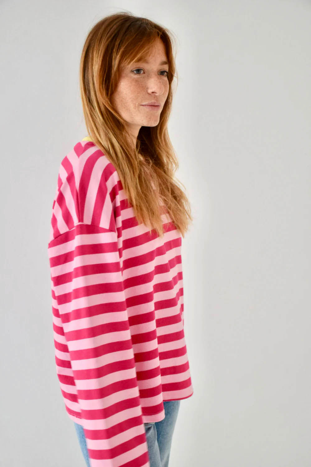 MIND TRAVELER BCN - NURIA LONG SLEEVE TEE - PINK FUCHSIA