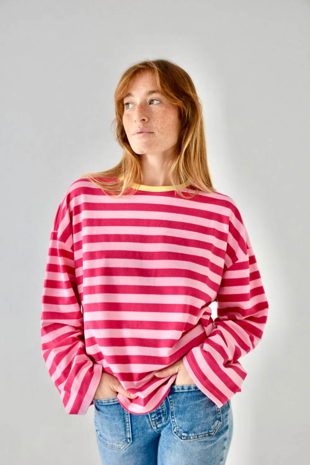 MIND TRAVELER BCN - NURIA LONG SLEEVE TEE - PINK FUCHSIA