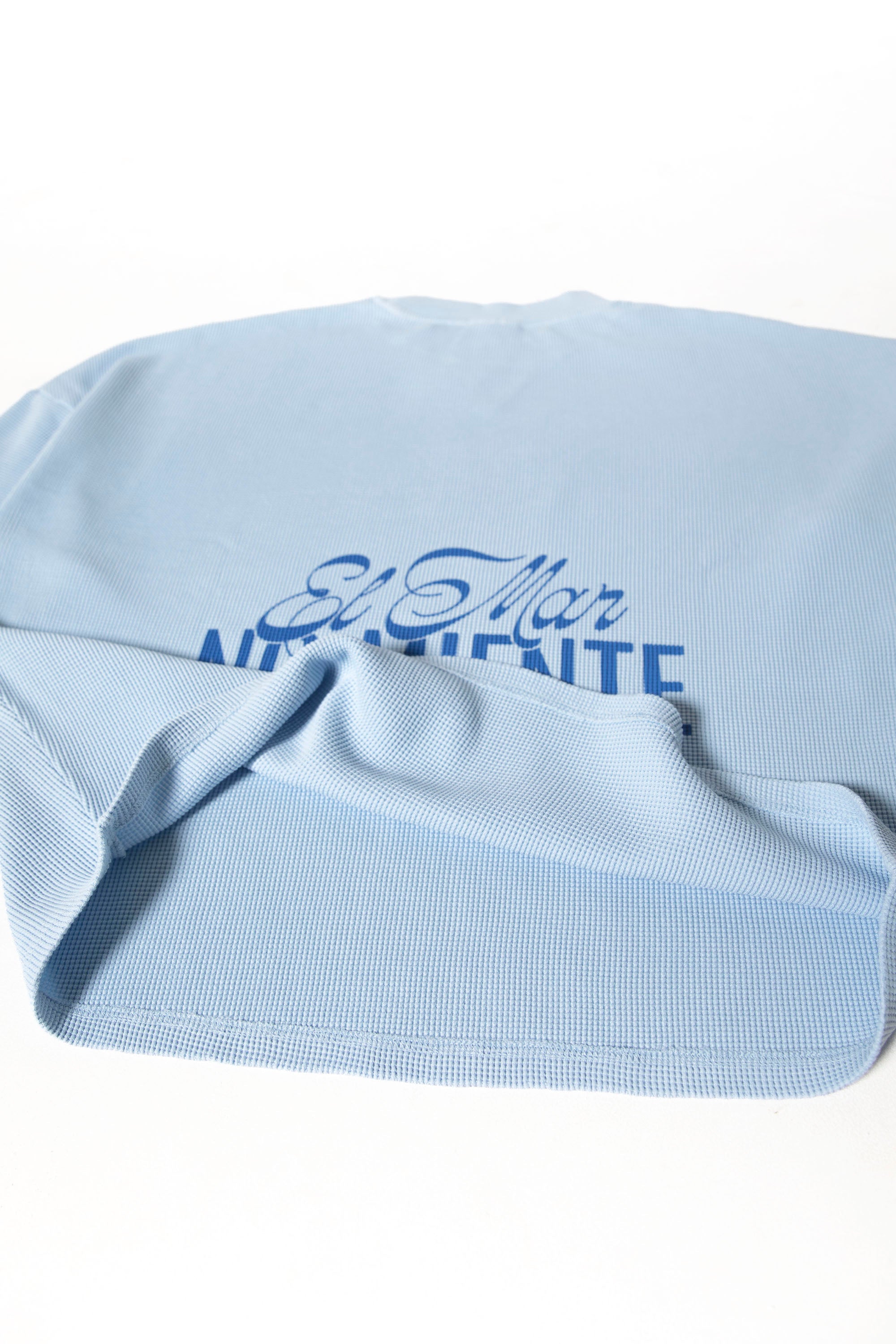 PUKAS SURF SHOP - EL MAR WAFFLE LONG SLEEVE TEE - SKY